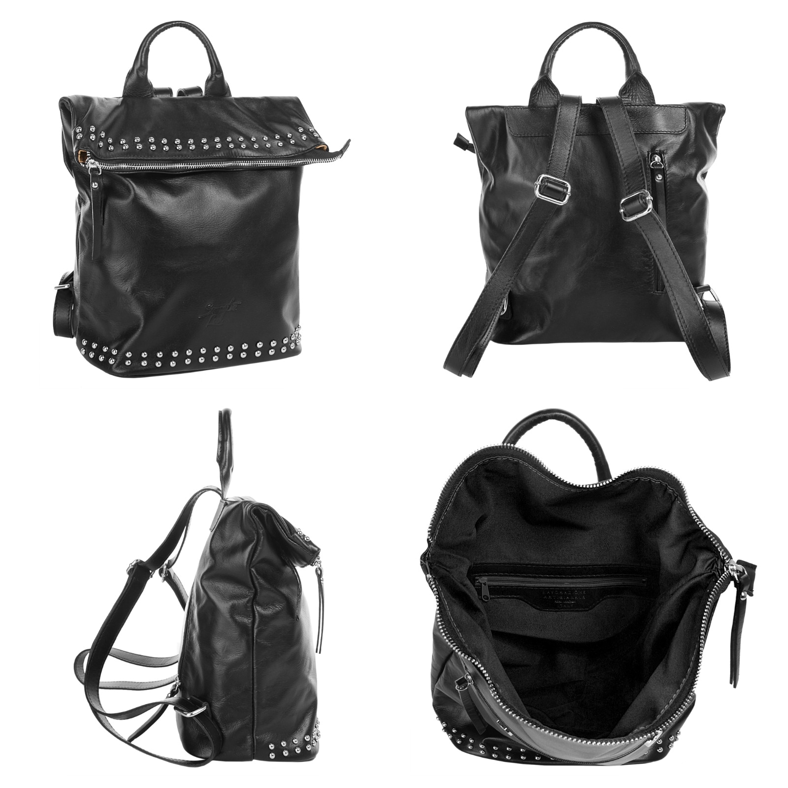 Samantha Look Cityrucksack, echt Leder, Made in Italy