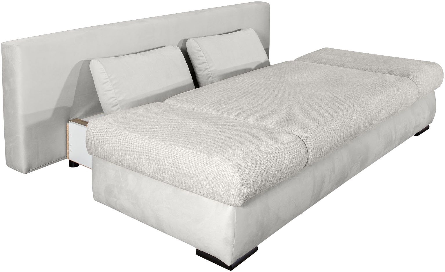 COLLECTION AB Schlafsofa »Chicago, B: 200 cm, Liegefl. 146x200 cm«, mit Bettfunktion, Bettkasten & 2 Armlehnenkissen, Federkern