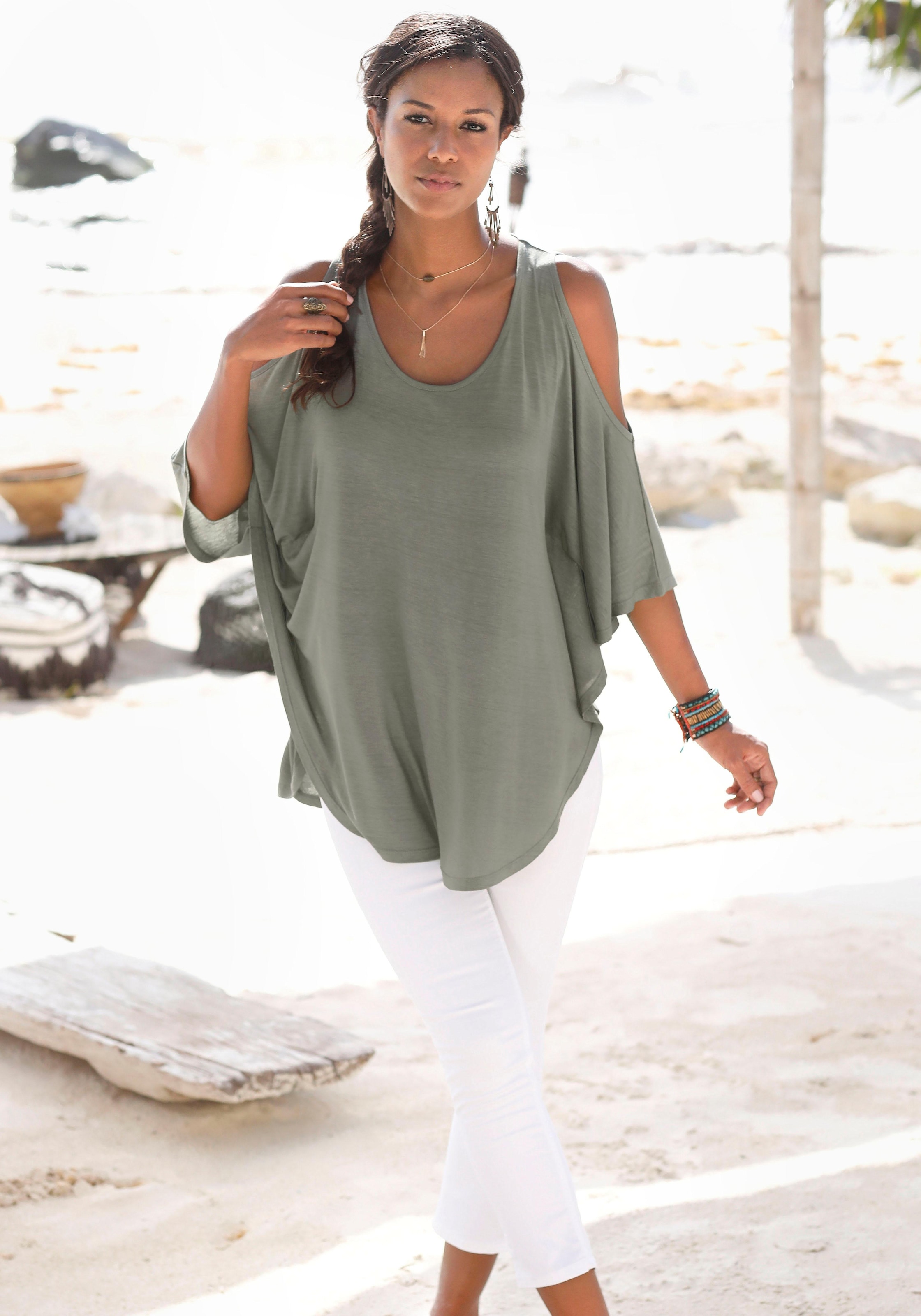 LASCANA Strandshirt, mit Zierband im oberen Rücken online kaufen bei  Jelmoli-Versand Schweiz | T-Shirts