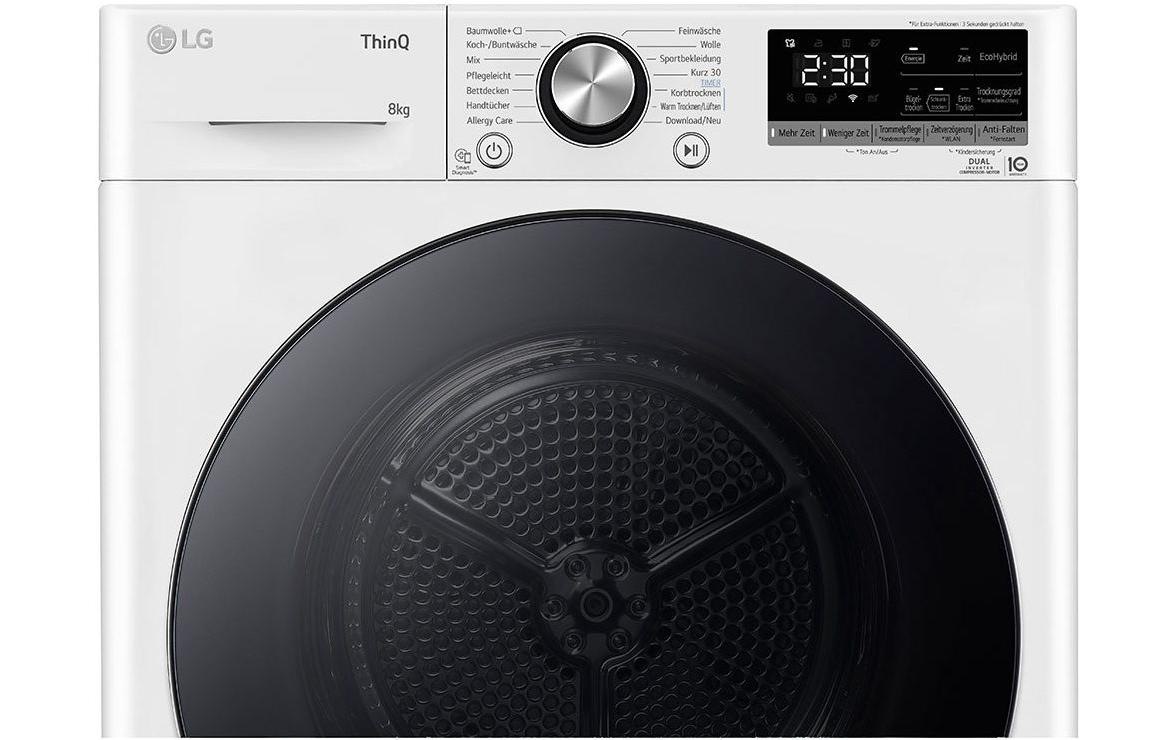 LG Wärmepumpentrockner »RT80V9W Links/Wechselbar«, 8 kg