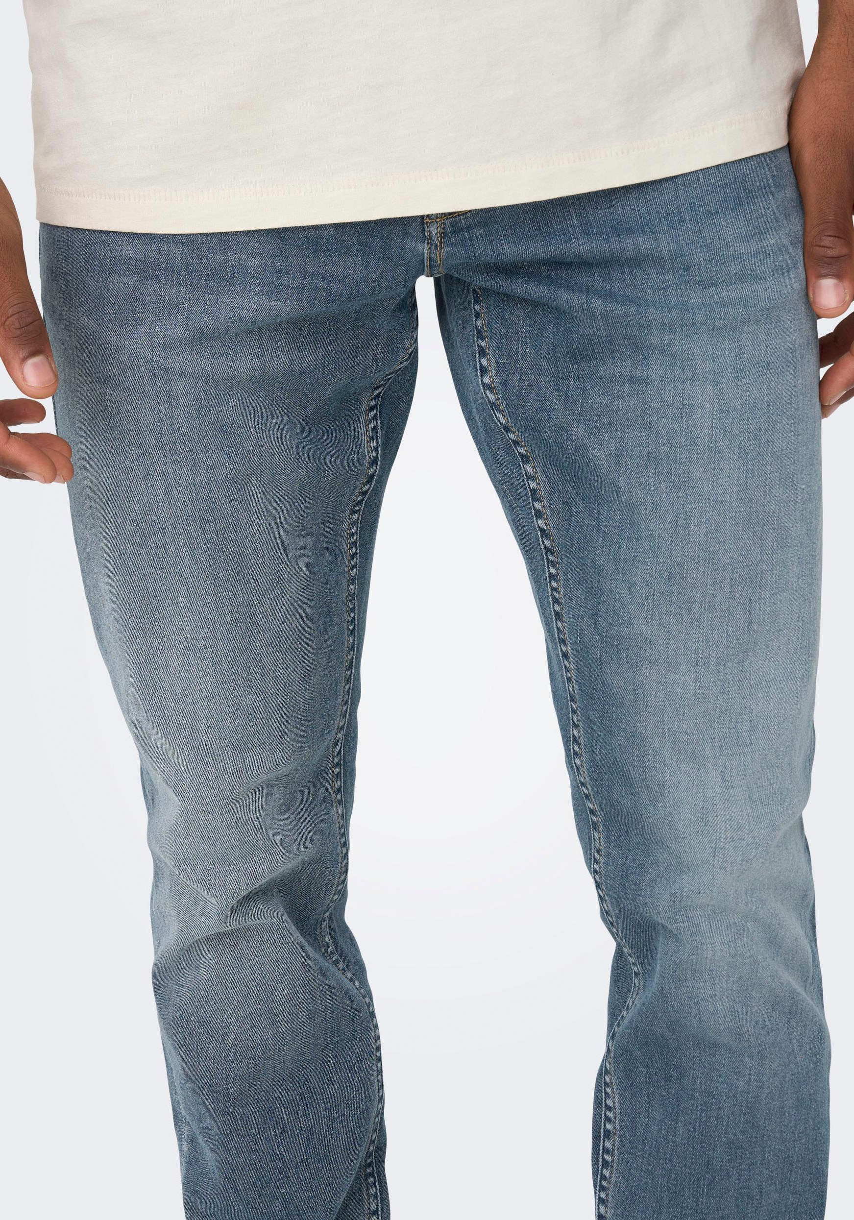 ONLY & SONS Slim-fit-Jeans »ONSLOOM SLIM DMB 9595 DOT DNM NOOS«, mit Destroyed Effekt