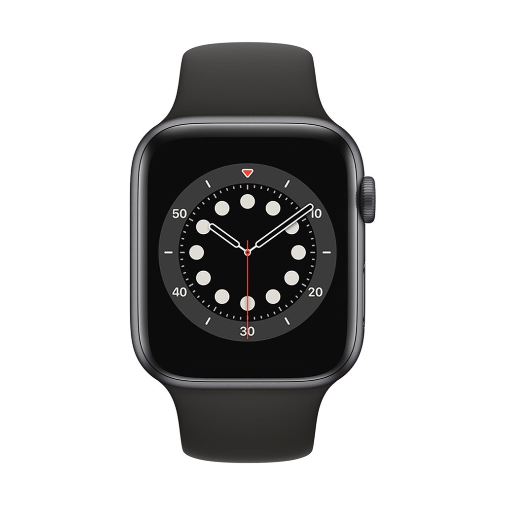 Apple Smartwatch »Serie 6, GPS Cellular, 44 mm Aluminium-Gehäuse mit Sportarmband«, (Watch OS)