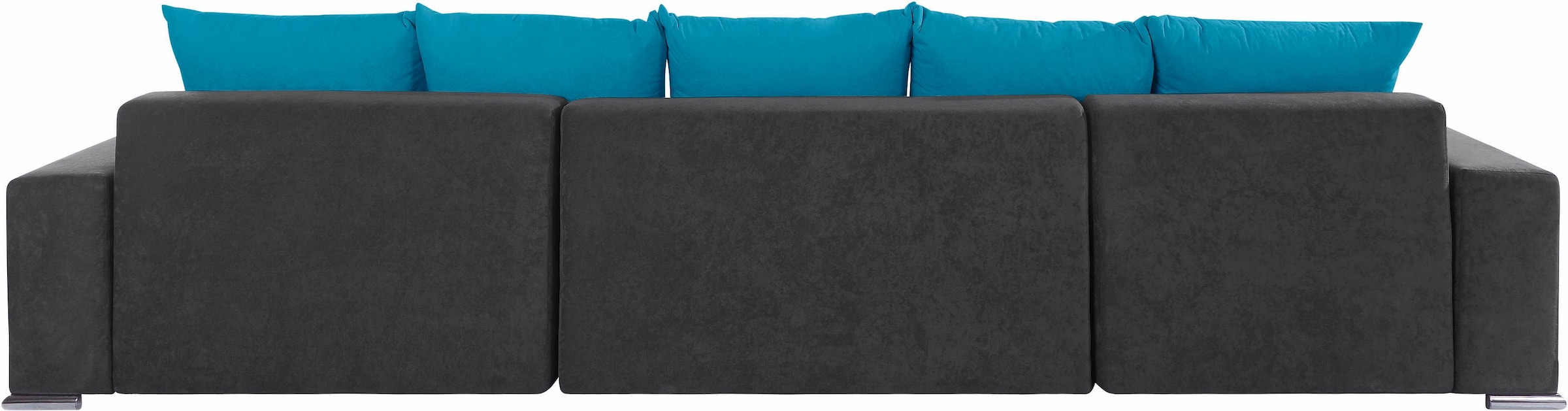 COLLECTION AB Wohnlandschaft »XXL-Josy U-Form, Breite 333 cm, mit 2 Recamieren 77 & 97 cm«, inkl. Bettfunktion, Bettkasten, mit 5 gleich grossen Rückenkissen