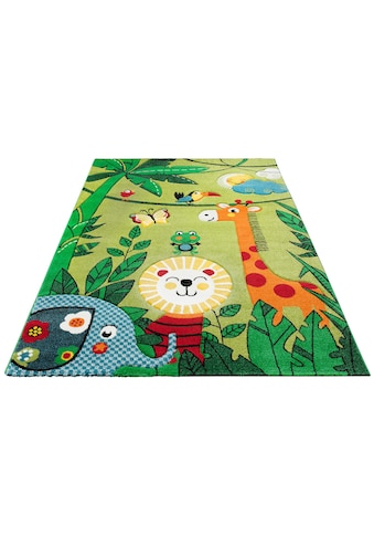Lüttenhütt Kinderteppich »Dschungel«, rechteckig, 13 mm Höhe, handgearbeiteter... kaufen