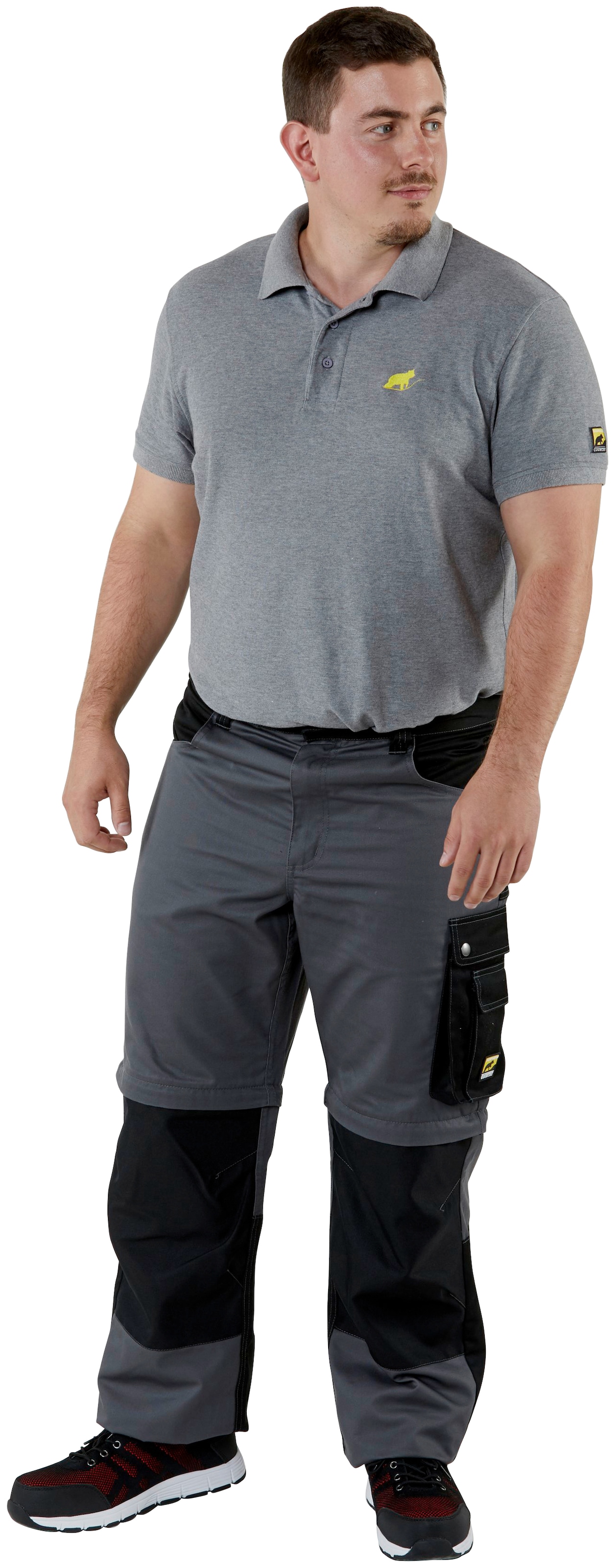 Northern Country Arbeitshose »Worker«, (verstärkter Kniebereich, Beinverlängerung möglich, 8 Taschen), mit Zipp-off Funktion: Shorts und lange Arbeitshose in einem