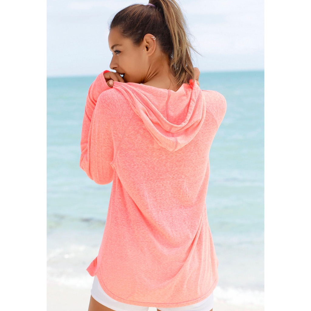 Venice Beach Kapuzenshirt, mit Frontprint, Langarmshirt aus Baumwoll-Mix, sportlich