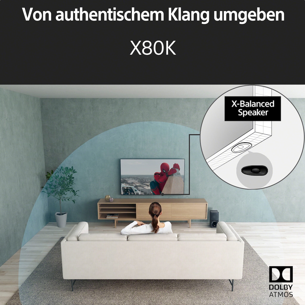 Sony LCD-LED Fernseher »KD50X80K«, 126 cm/50 Zoll, 4K Ultra HD, Smart-TV-Google TV