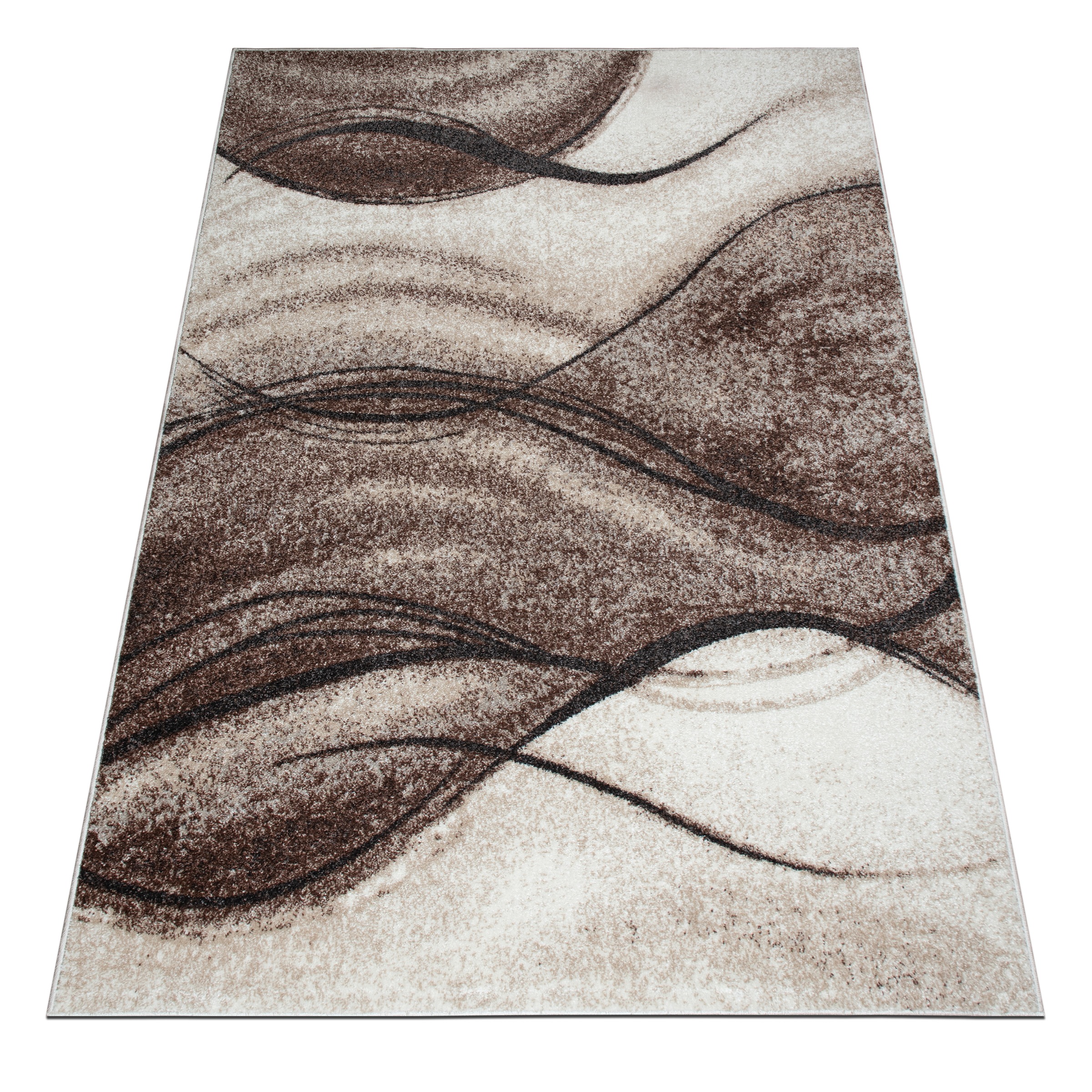 OTTO home Teppich "Tritom" rechteckig 9 mm Höhe mit besonders weichem Flor, Kurzflor, modernes Wellen Muster