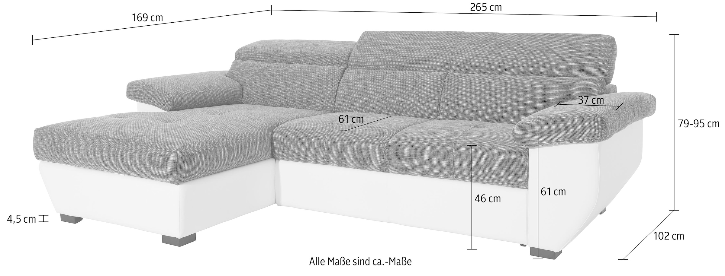 ❤ COTTA Ecksofa »Speedway«, inklusive Kopfteilverstellung, wahlweise mit  Bettfunktion + Bettkasten ordern im Jelmoli-Online Shop