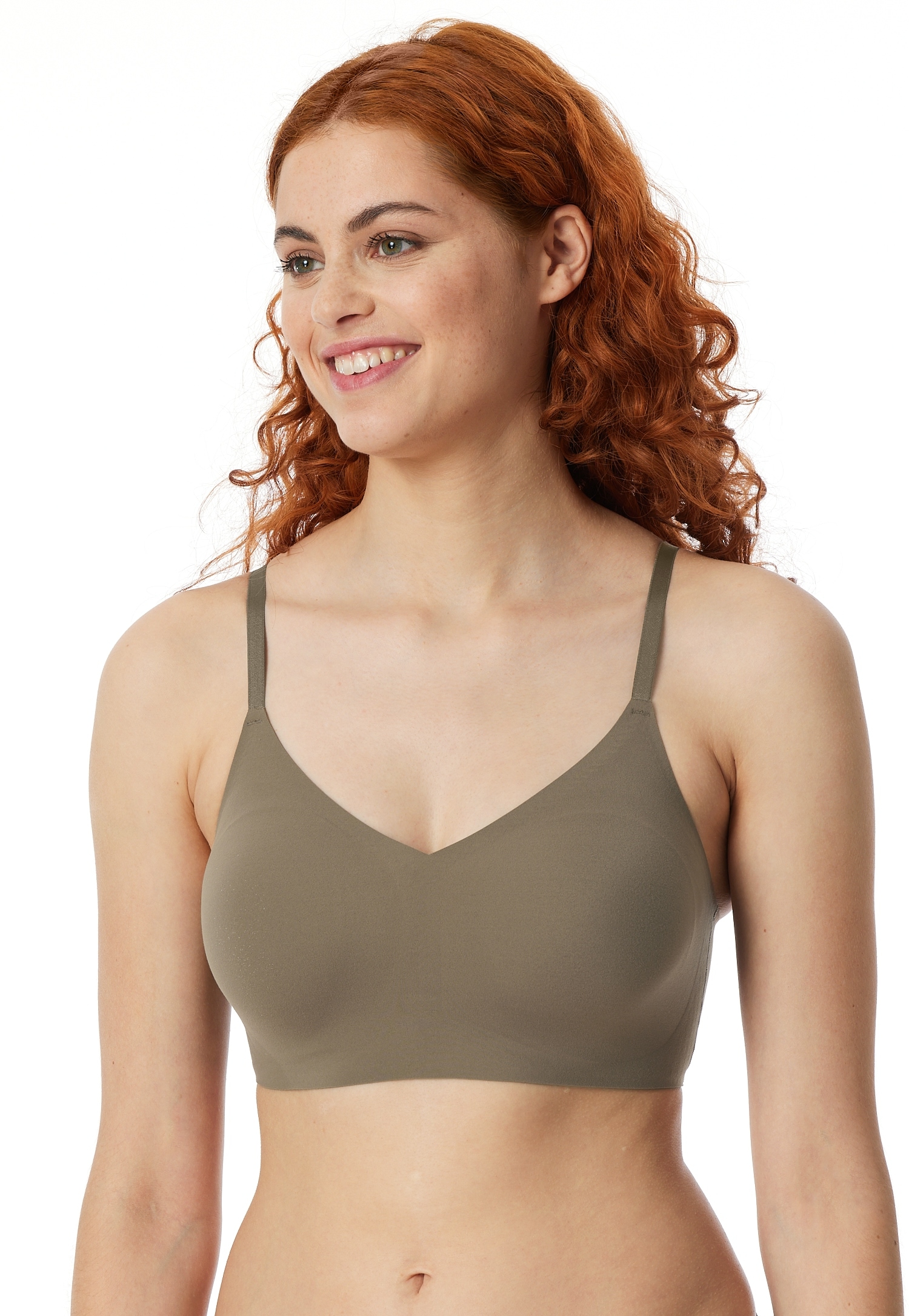 Schiesser Bustier »Invisible Soft« Mikrofaser, herausnehmbare Pads, V-Ausschnitt, Lasercut-Abschlüsse