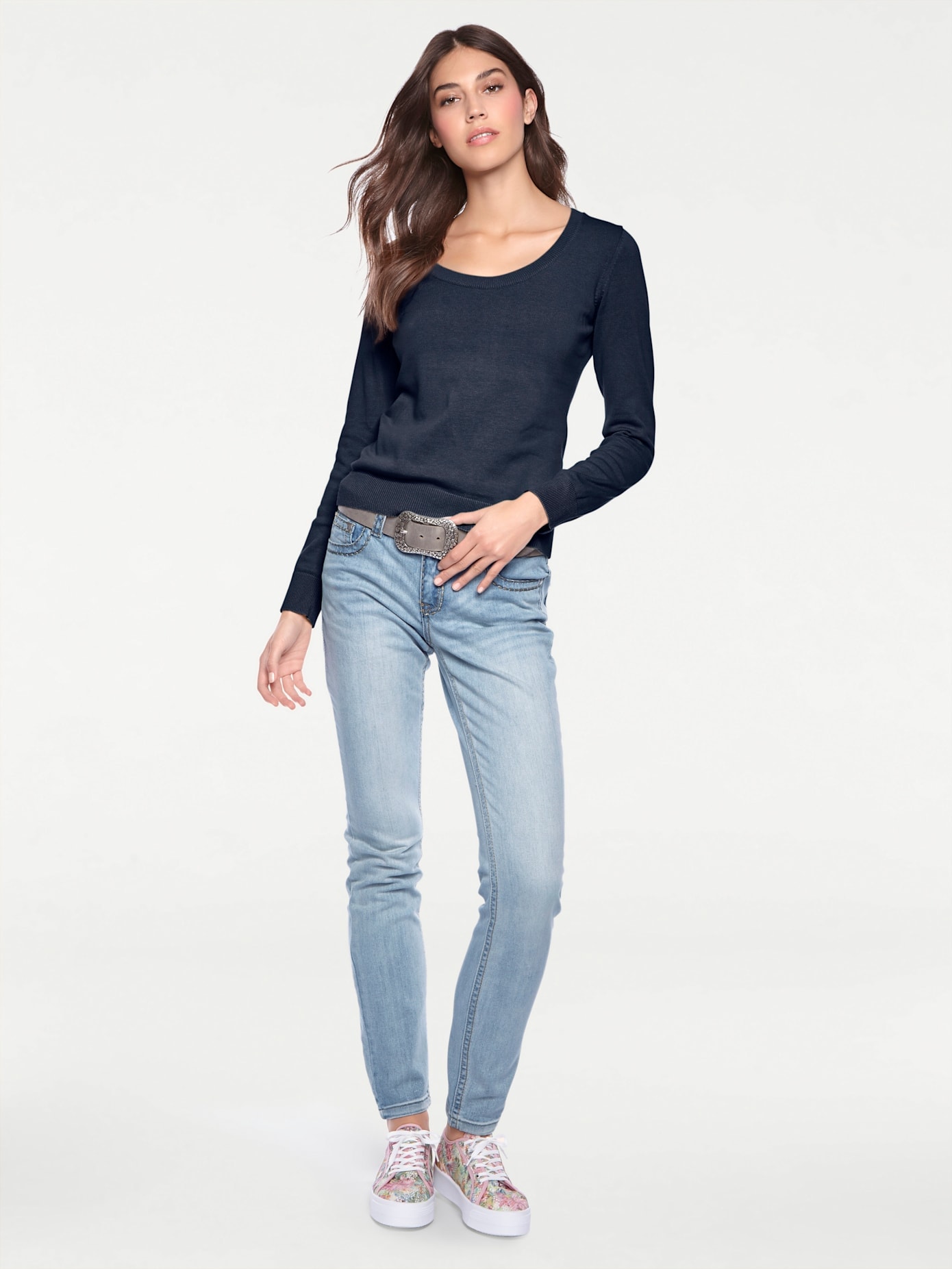 LINEA TESINI by heine Rundhalspullover "Rundhals-Pullover"