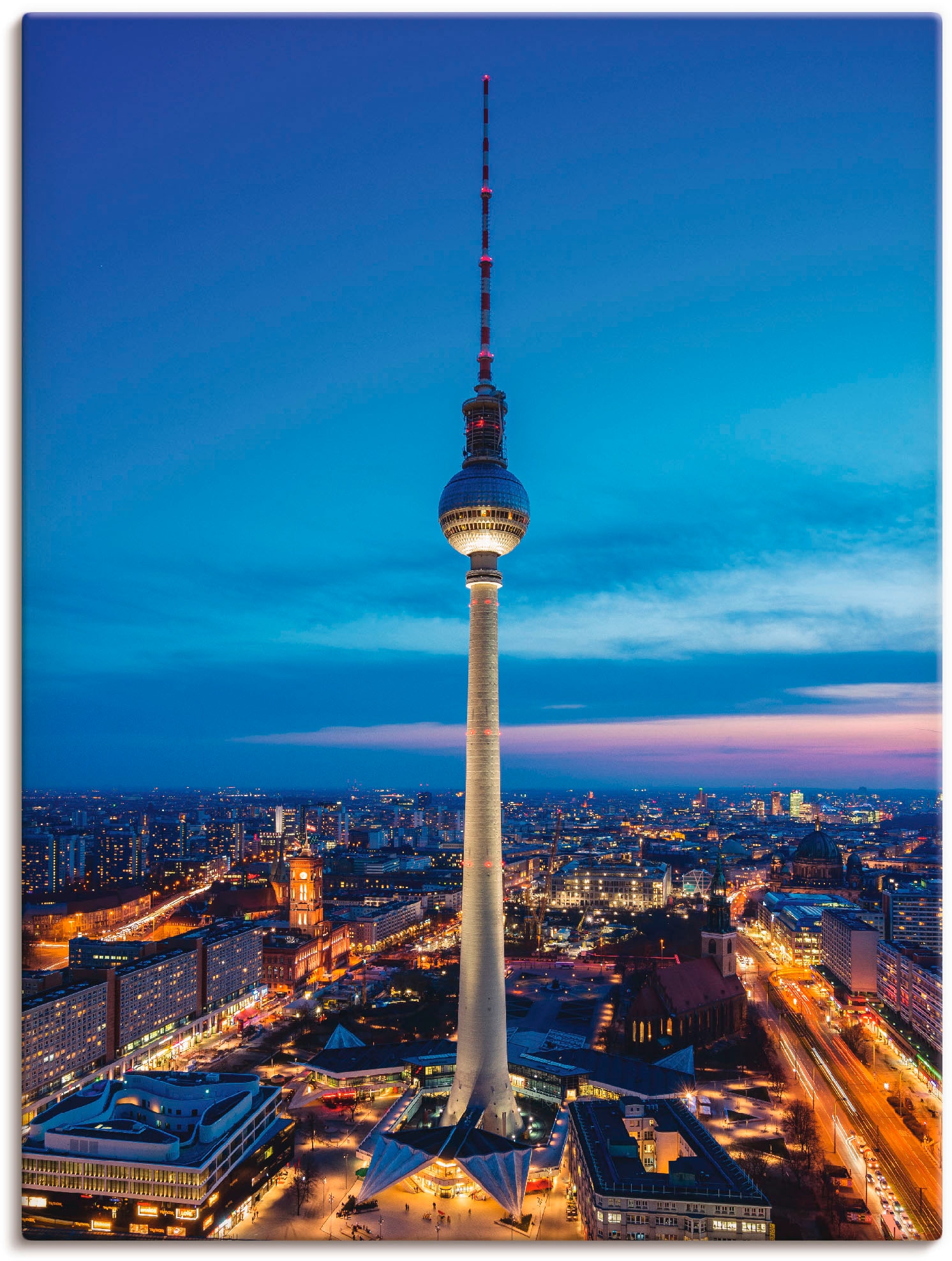 als Grössen Alubild, Poster Jelmoli-Versand Wandbild versch. | (1 oder Wandaufkleber St.), Leinwandbild, Deutschland, Artland in »Berlin kaufen online Fernsehturm«,