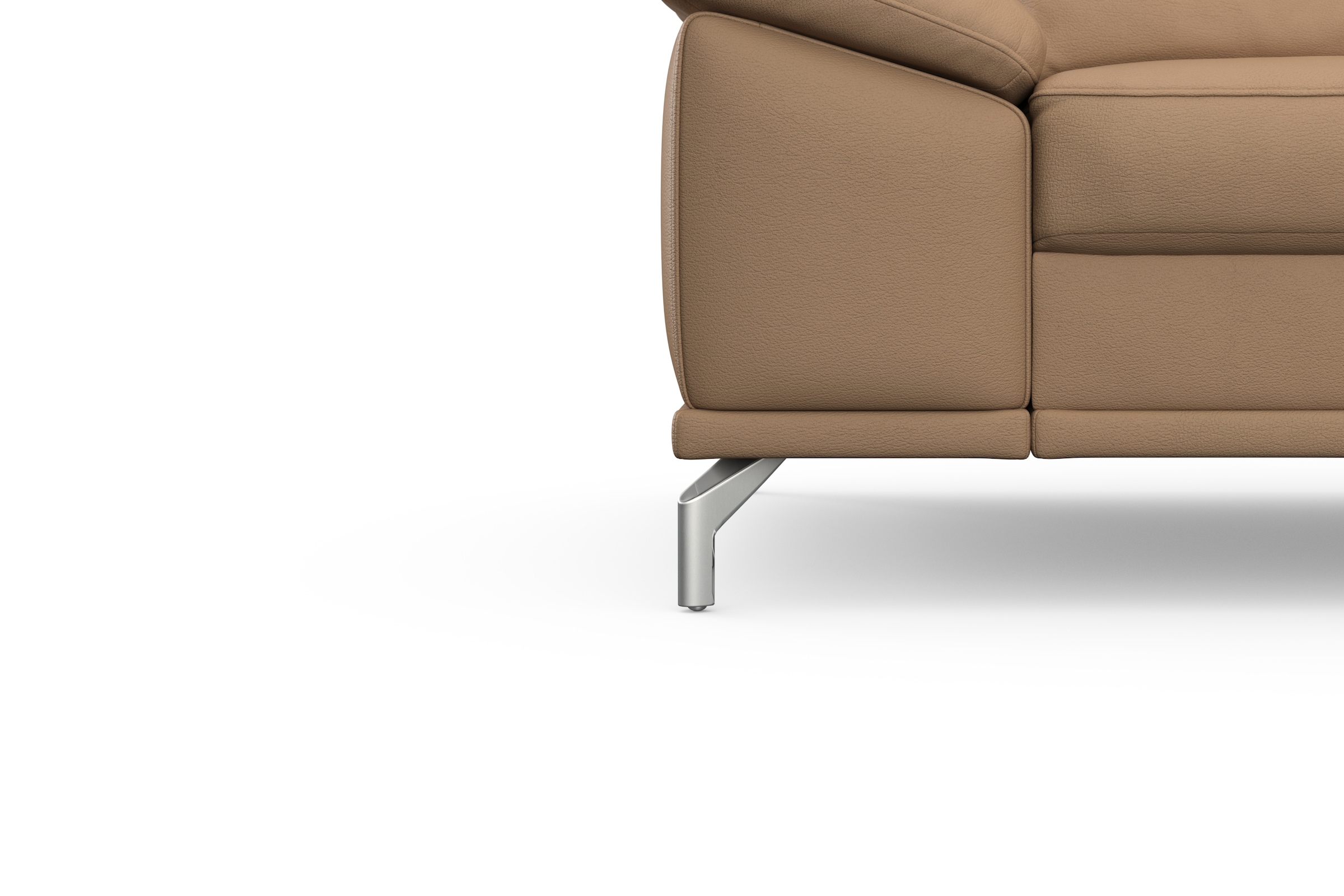 sit&more Ecksofa »Cabrio L-Form, mit Sitztiefenverstellung, Arm- und Kopfteilverstellung«, 2 Nierenkissen, Federkern, optional Bettfunktion und Stauraum