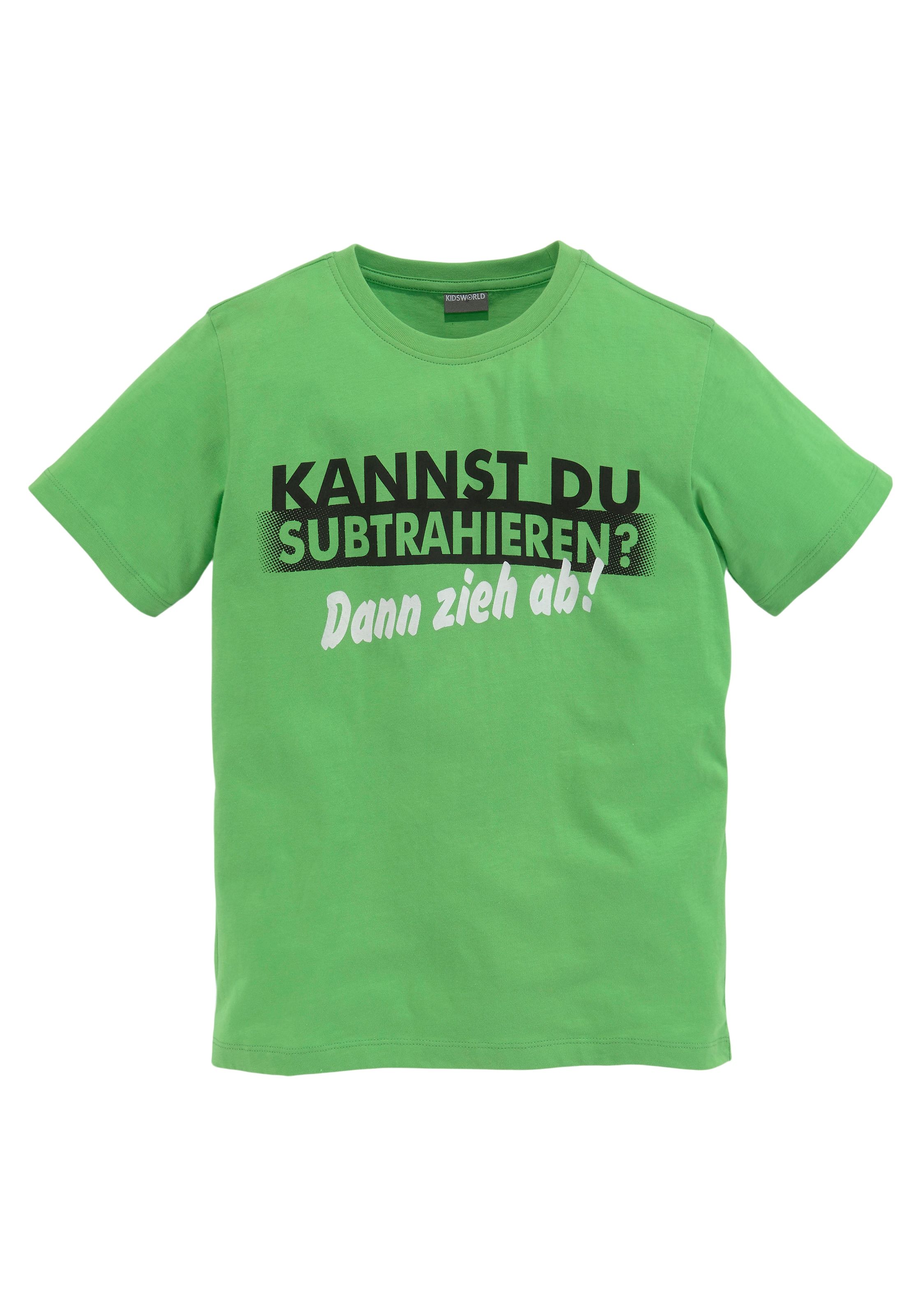 KIDSWORLD T-Shirt »KANNST DU SUBTRAHIEREN?«, Spruch