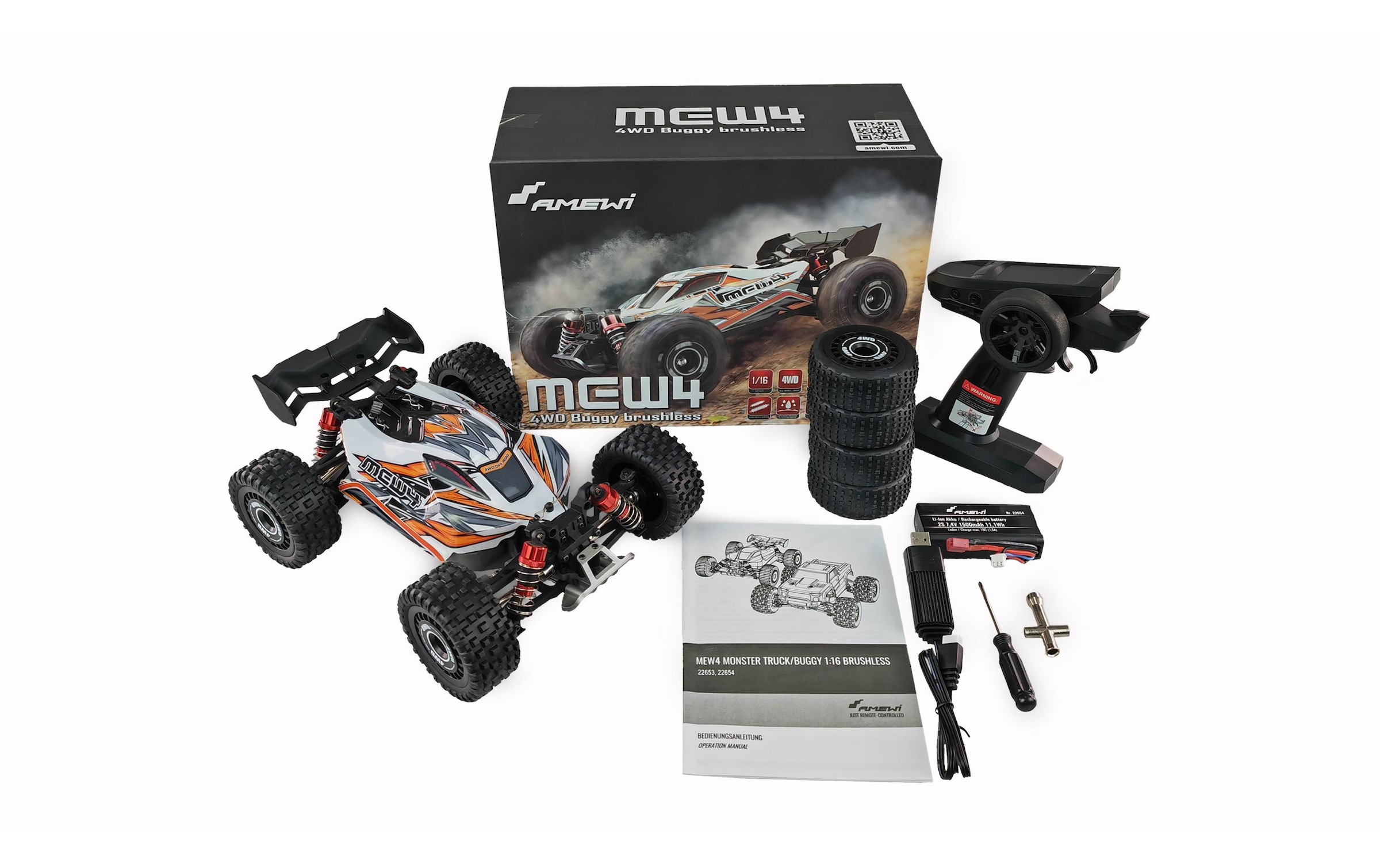 Amewi RC-Buggy »MEW4 Brushless 4WD RTR«