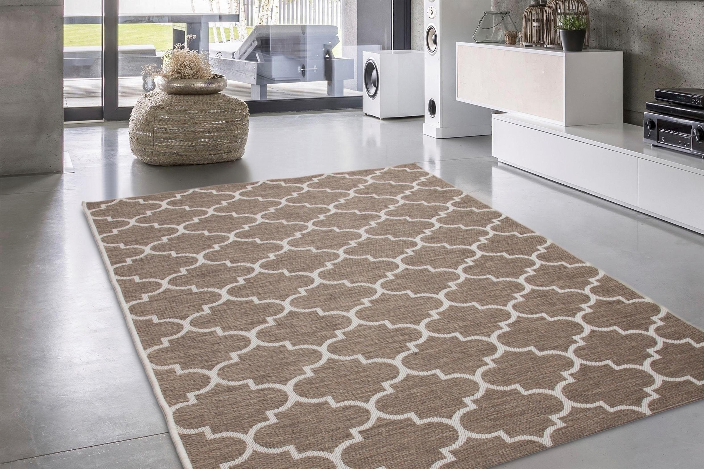 calo-deluxe Teppich »Perugia 1030«, rechteckig, 7 mm Höhe, In- und Outdoor geeignet, Wohnzimmer