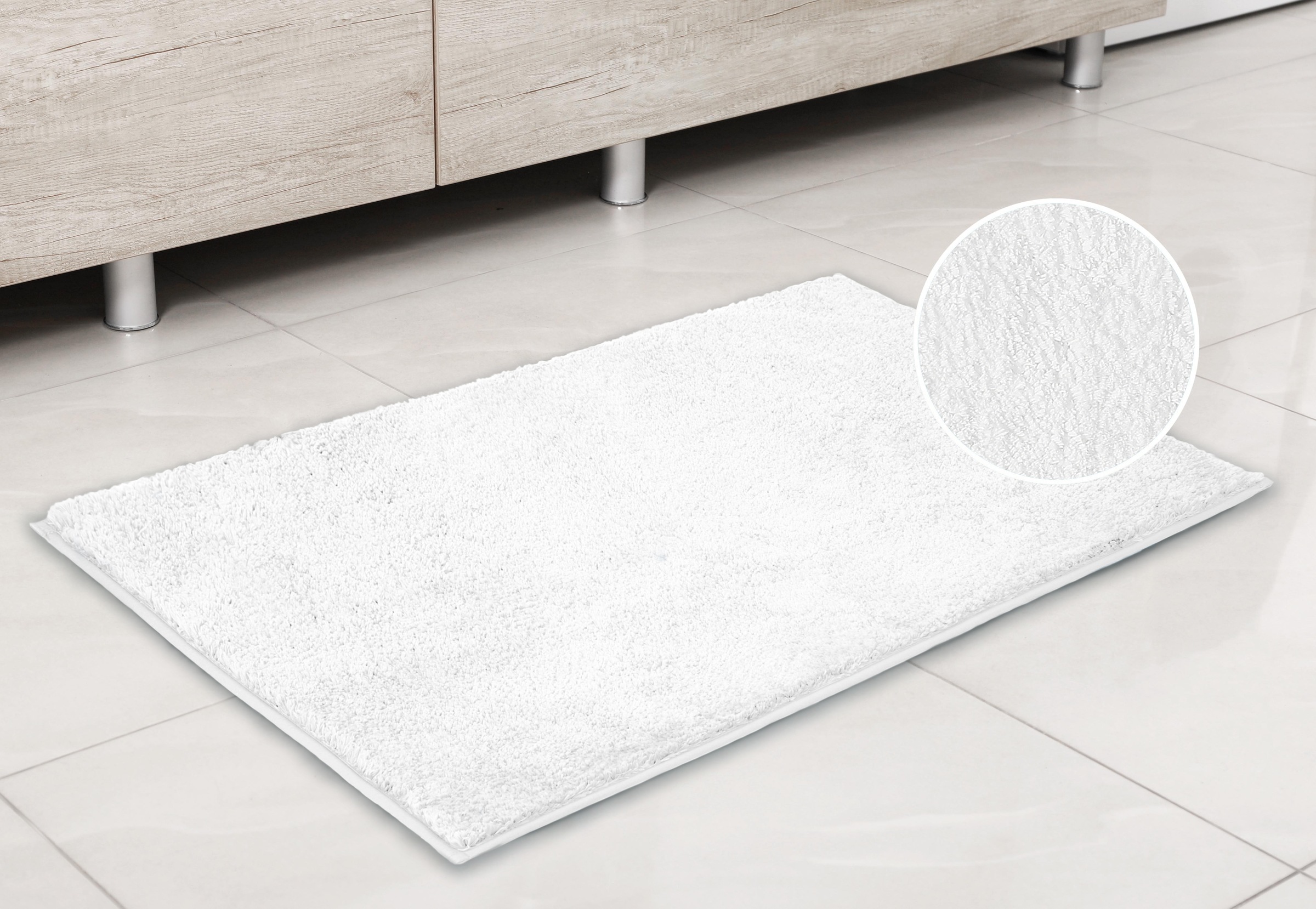 my home Badematte »Juna, Badteppich«, rutschhemmend beschichtet, fussbodenheizungsgeeignet-strapazierfähig, besonders weich, Badematten, unifarben