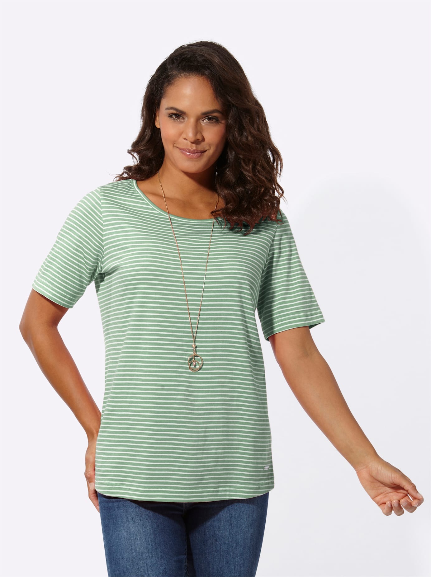 Casual Looks Kurzarmshirt »Ringelshirt«, (1 tlg.)