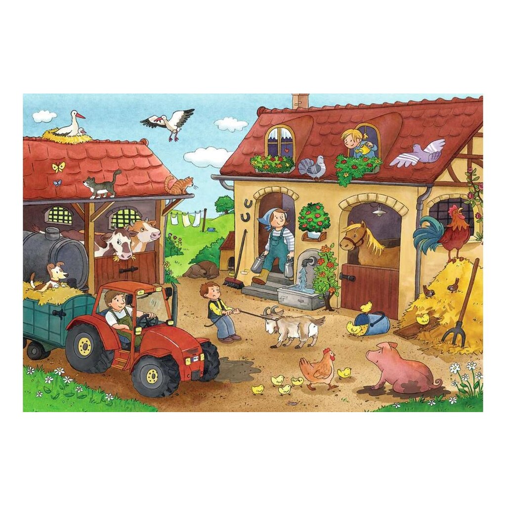 Ravensburger Puzzle »Fleissig auf dem Bauernhof«, (12 tlg.)