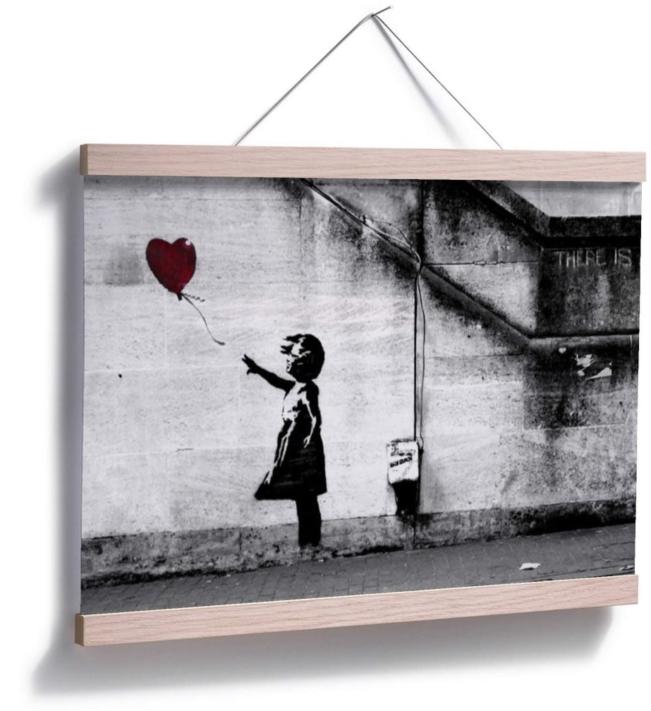 with balloon«, Wandbild, Wandposter St.), (1 Menschen, Wall-Art Bilder Poster, Poster Jelmoli-Versand shoppen Girl »Graffiti | online Bild,