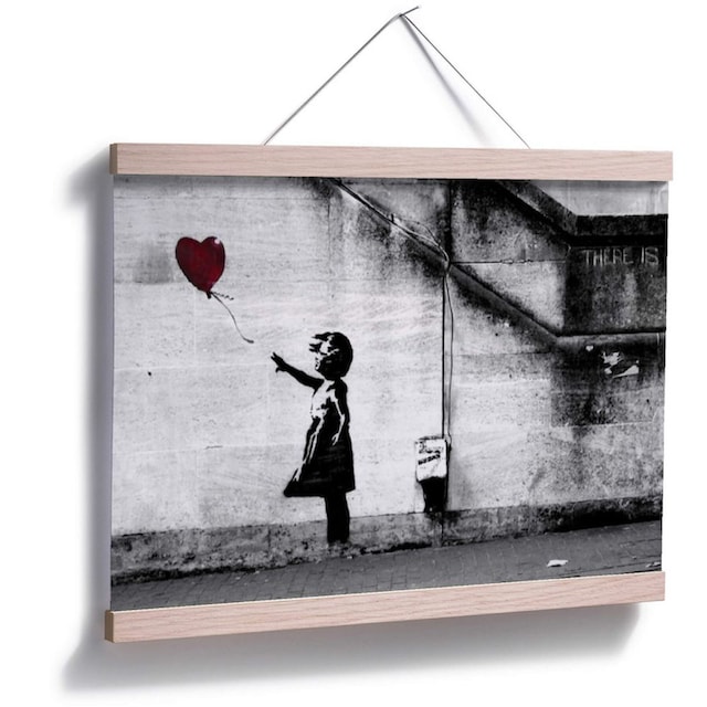 Wall-Art Poster »Graffiti Bilder Girl with balloon«, Menschen, (1 St.),  Poster, Wandbild, Bild, Wandposter online shoppen | Jelmoli-Versand