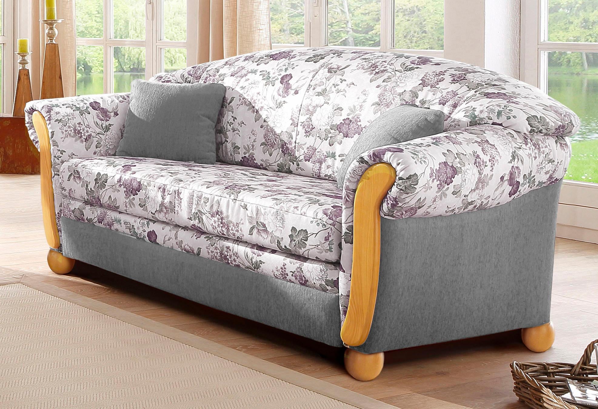 Home affaire 2-Sitzer "Milano, Schlafsofa im Landhaus-Stil, bequem, Liegefläche 188/124cm" mit Bettfunktion