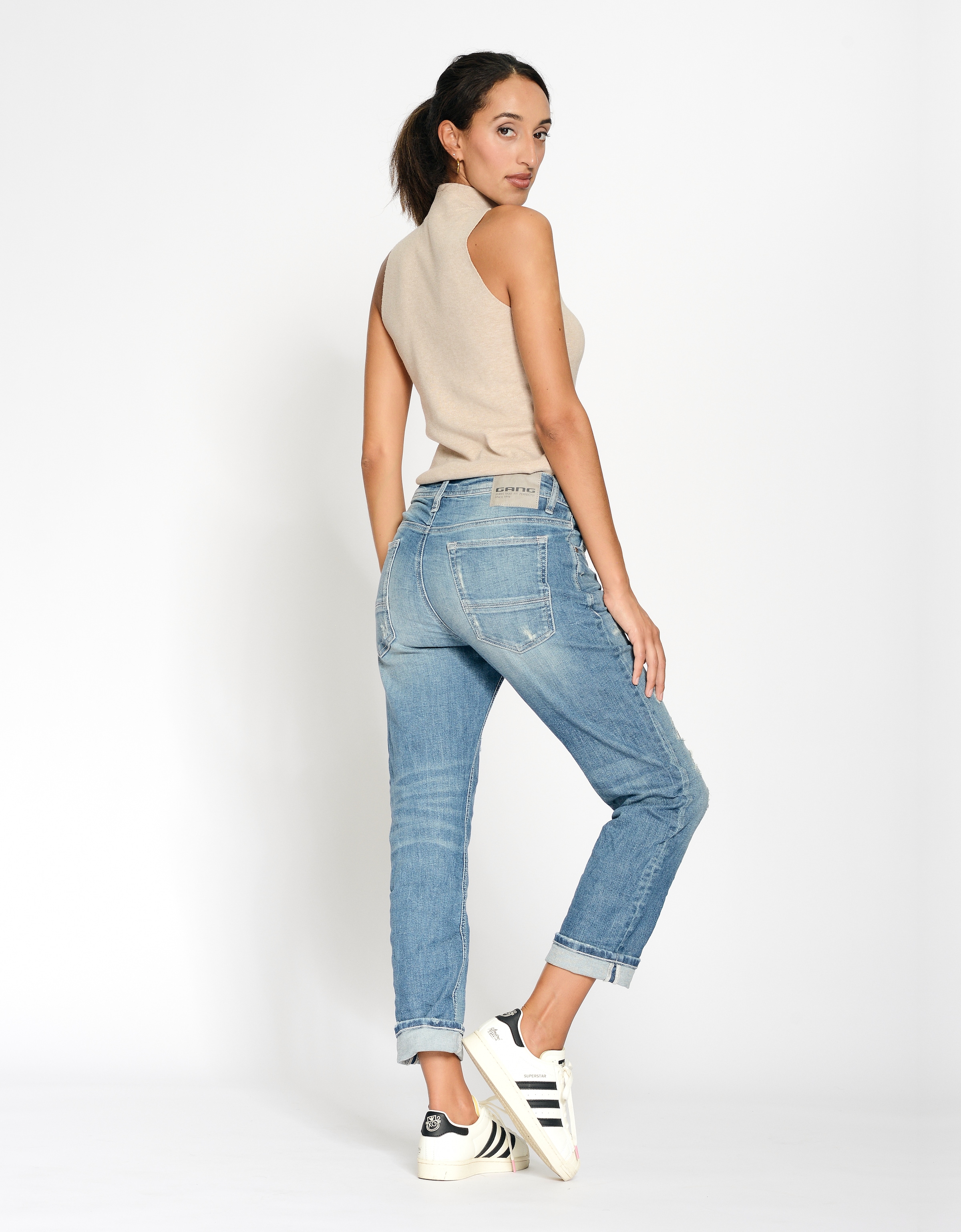 GANG Boyfriend-Jeans »94NICA CROPPED«, mit geraden und verkürzten Beinverlauf