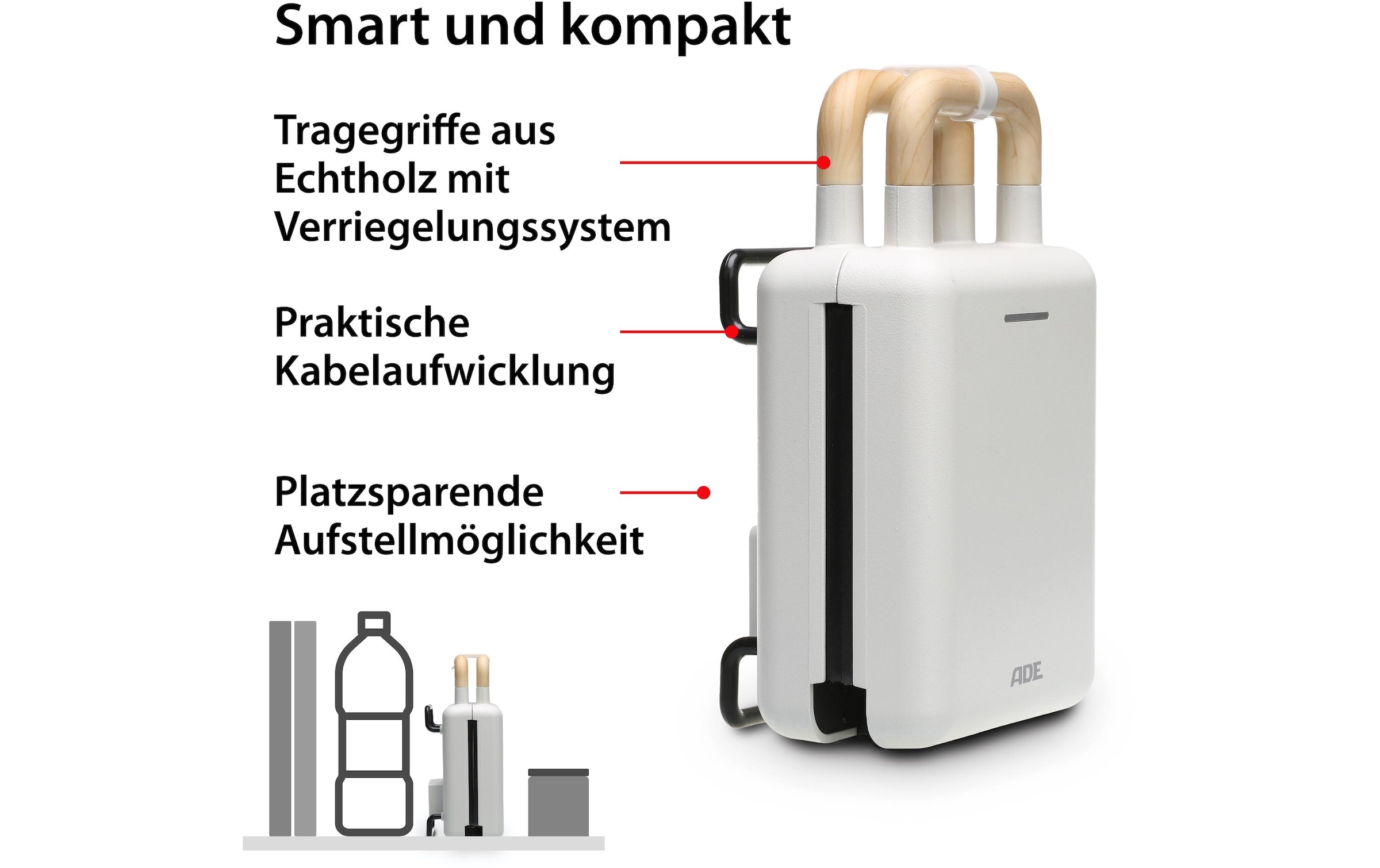 ADE Waffeleisen »Weiss«, 600 W