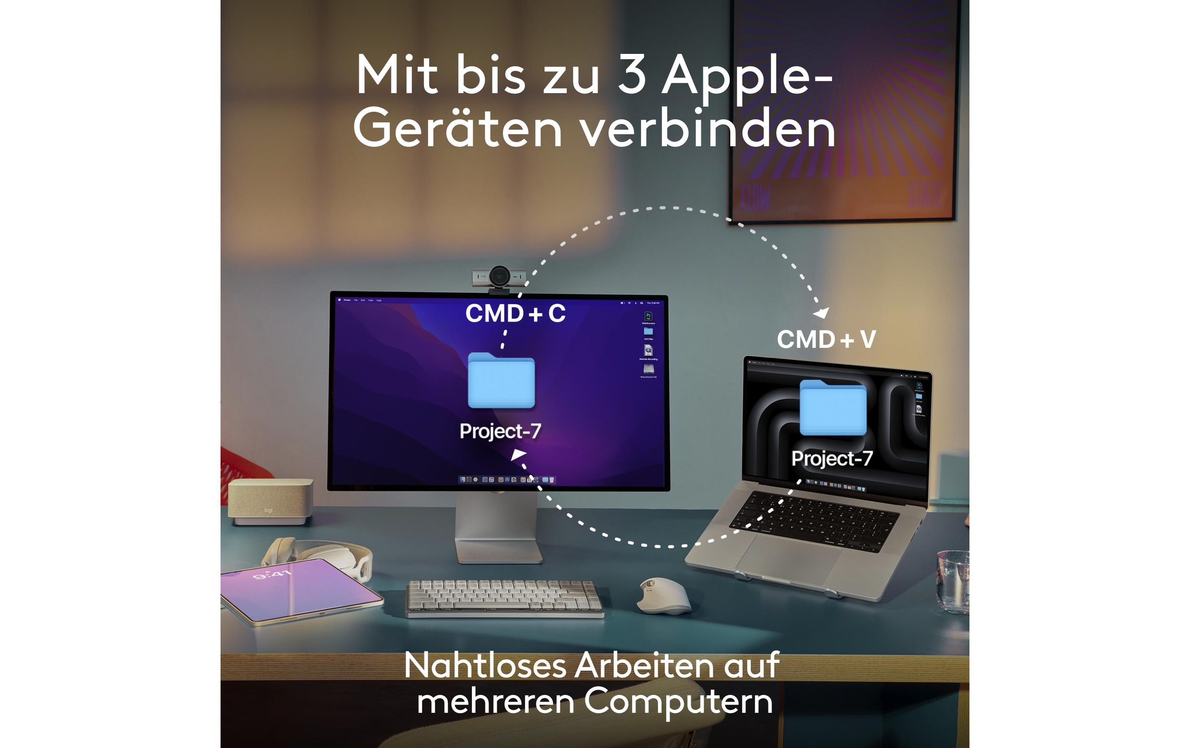 Logitech Tastatur- und Maus-Set »MX Keys S Combo for Mac«