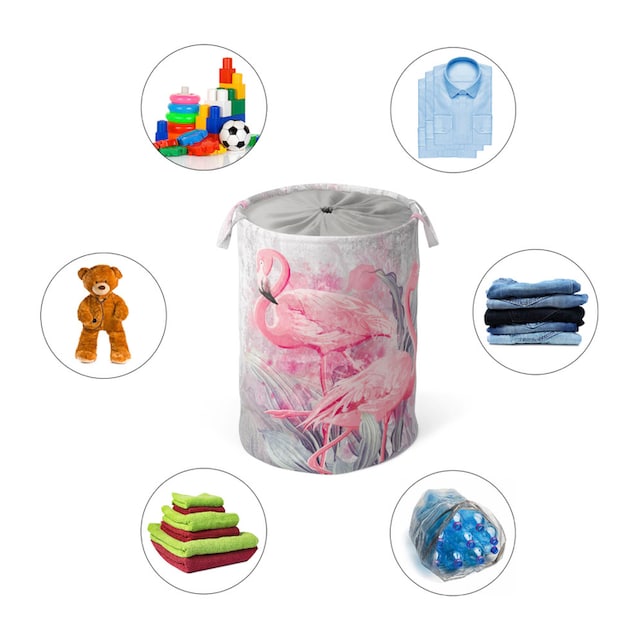 Sanilo Wäschekorb »Flamingo«, kräftige Farben, samtweiche Oberfläche, mit  Deckel online kaufen | Jelmoli-Versand