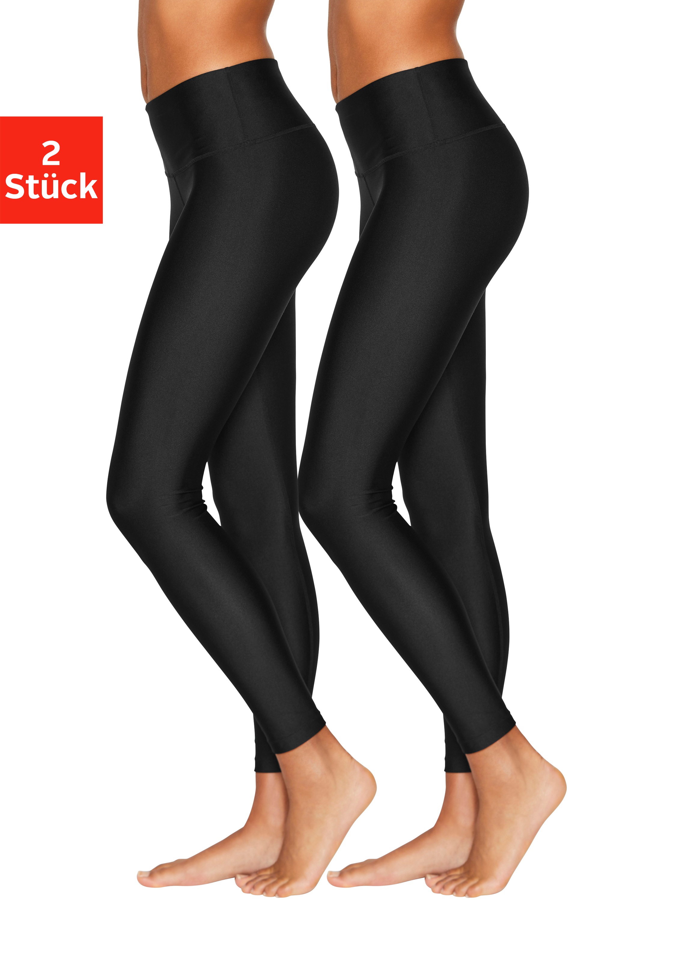 LASCANA ACTIVE Leggings, (2er-Pack), Glänzendes Material kaufen