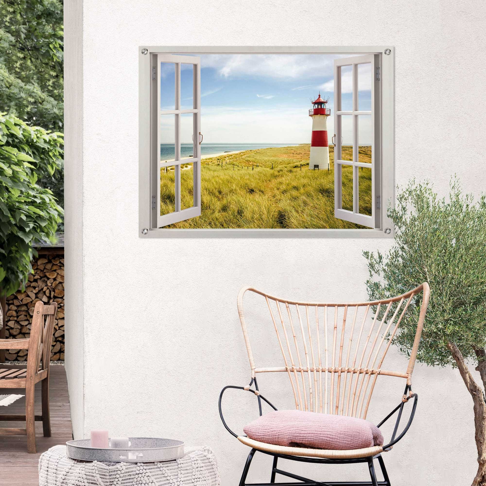 Reinders! Poster »Leuchtturm-Ansicht«, Outdoor für Garten oder Balkon