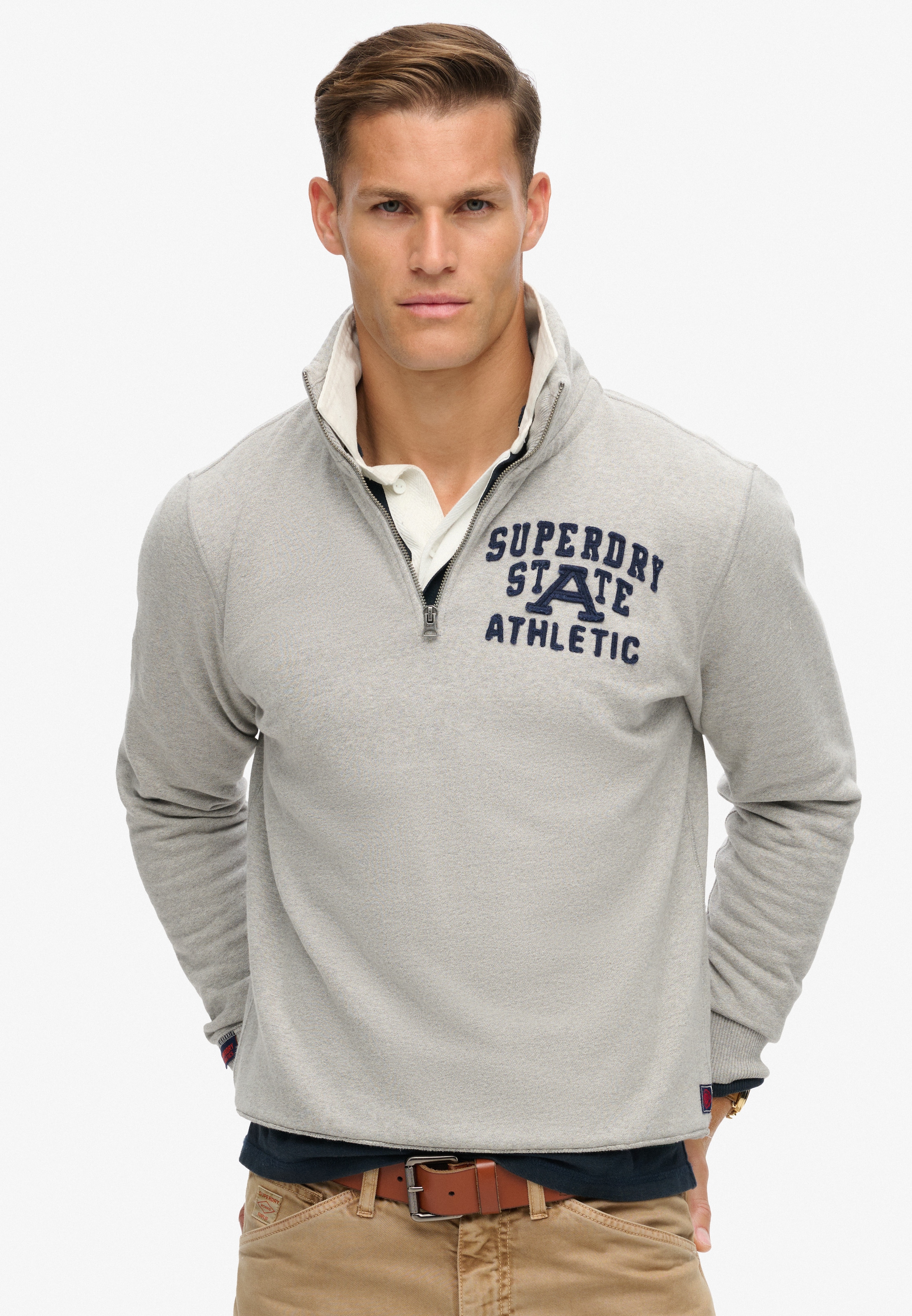Superdry Sweatshirt »VINTAGE ATHLETIC ZIP HENLEY«