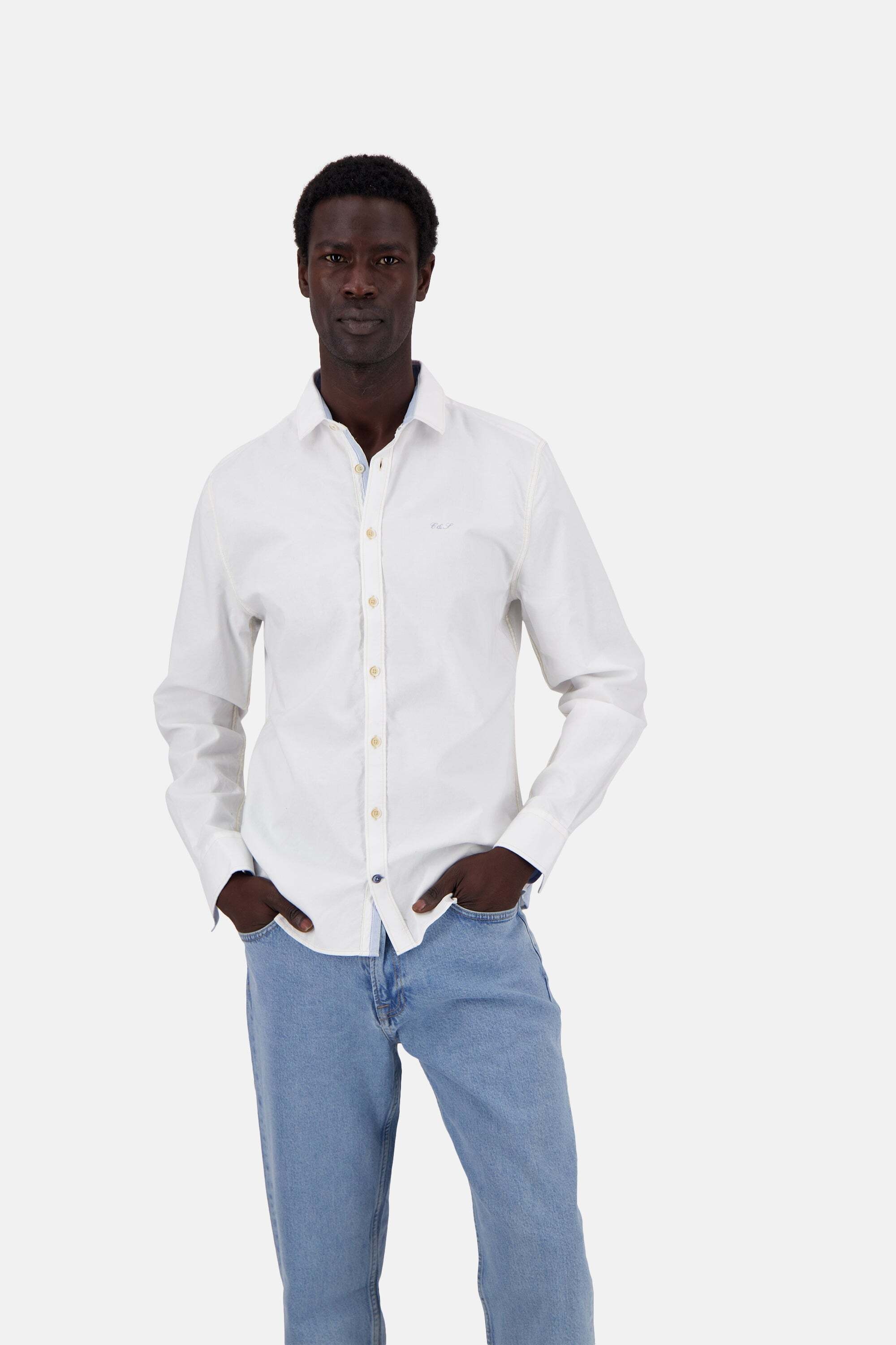 colours & sons Langarmhemd »colours & sons Langarmhemd Shirt-Soft Oxford«