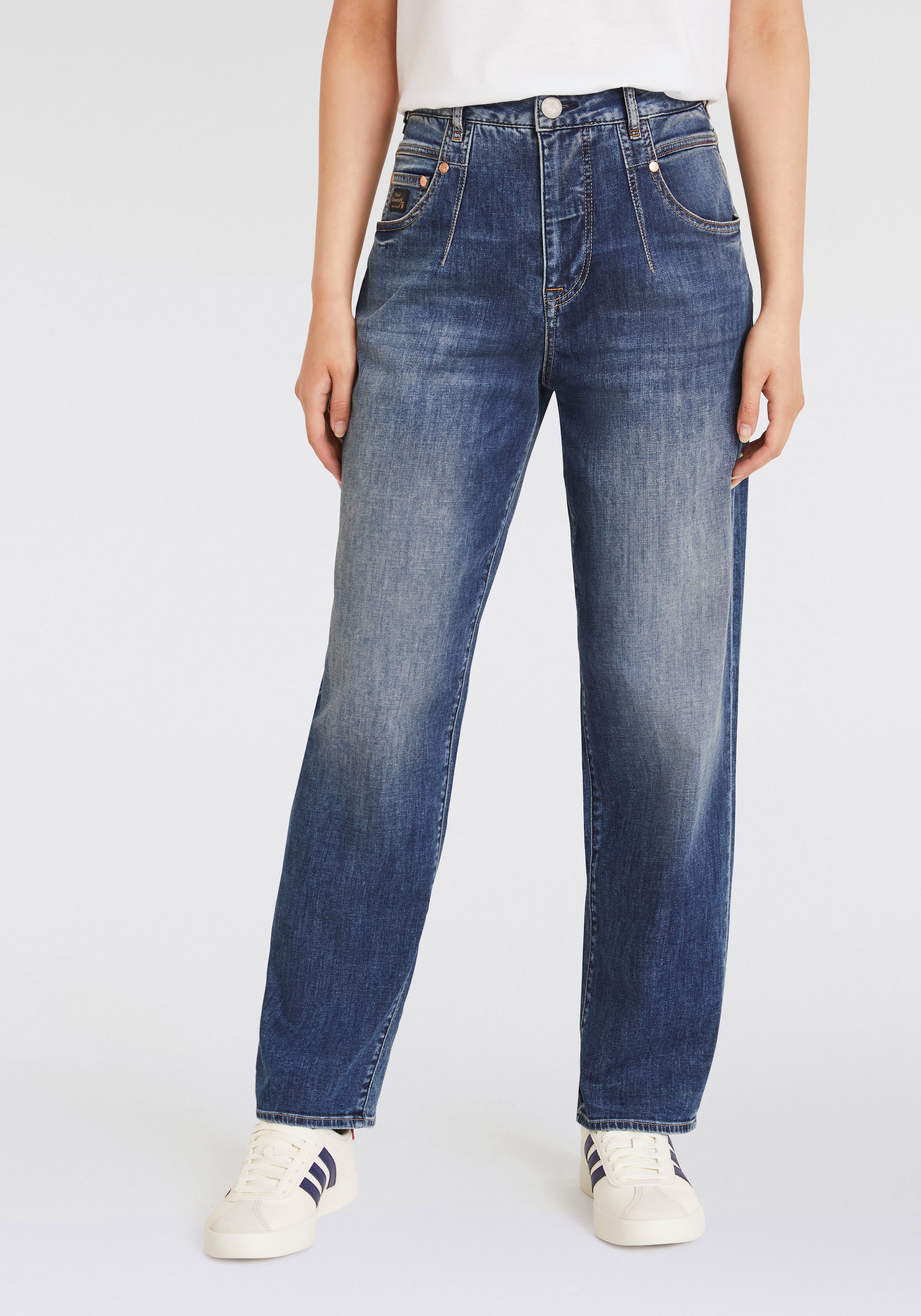 Herrlicher Straight-Jeans »Brooke Recycled Denim Light«, krempelbar