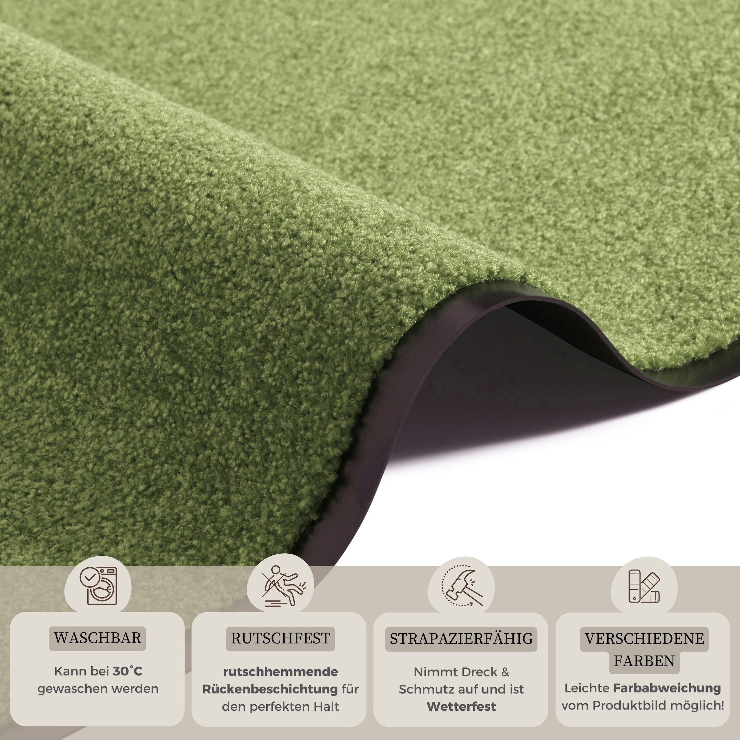 my home Fussmatte »Clean & Walk«, rechteckig, 7 mm Höhe, Schmutzfangmatte, Türmatte, In- und Outdoor, Teppich, Läufer, waschbar