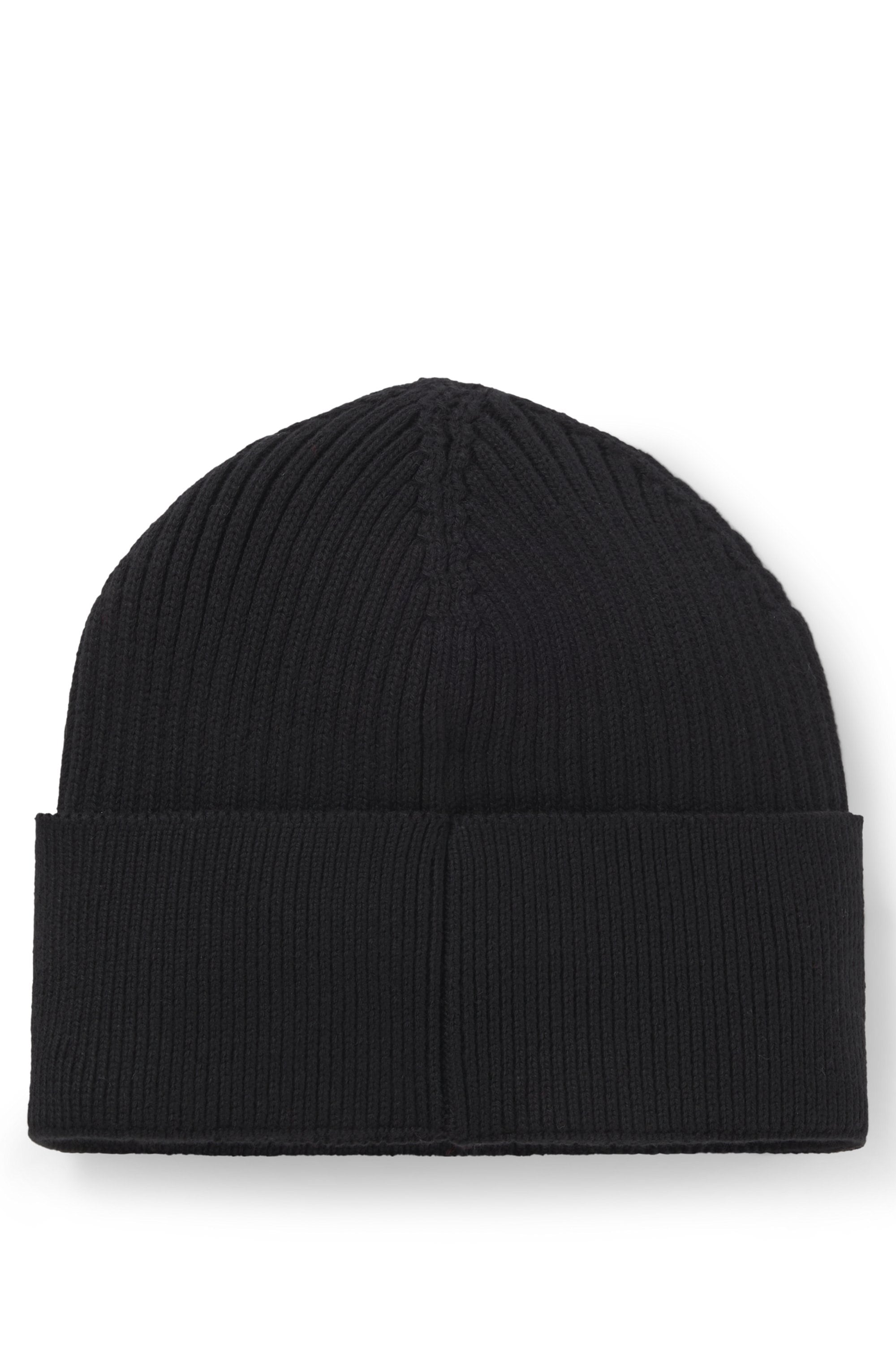 BOSS Strickmütze »Magico_R_Hat«, mit tonaler Logostickerei