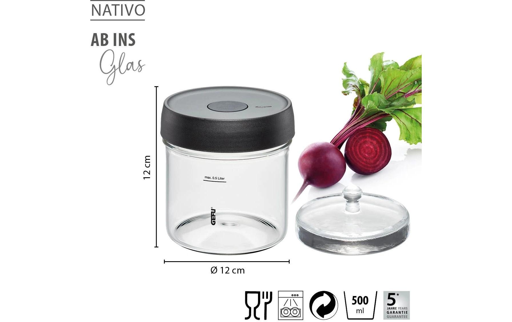 GEFU Vorratsglas »Nativo 0.5 L«, (1 tlg.)