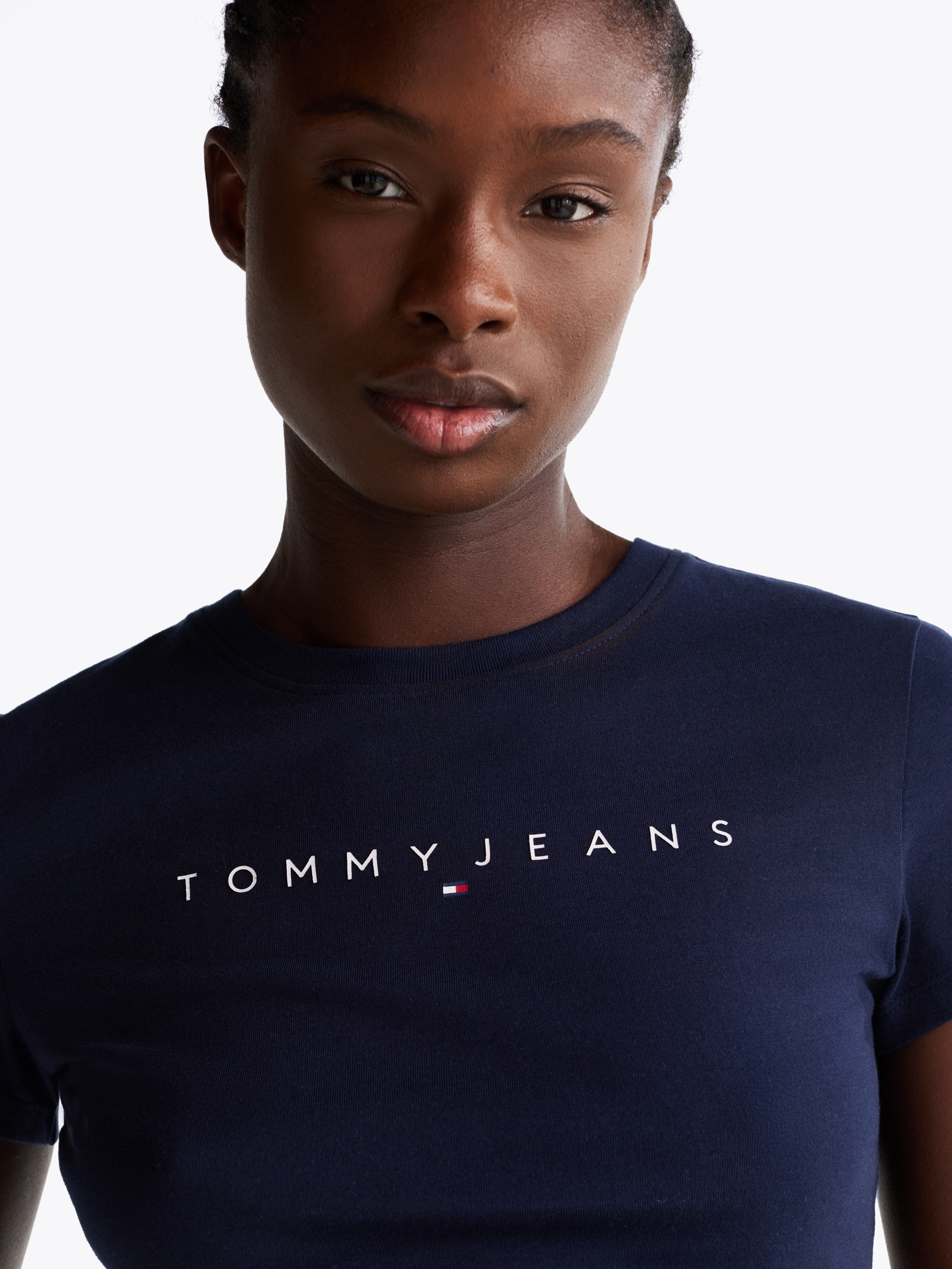Tommy Jeans Curve T-Shirt »TJW SLIM LINEAR TEE EXT«, in Grosse Grössen
