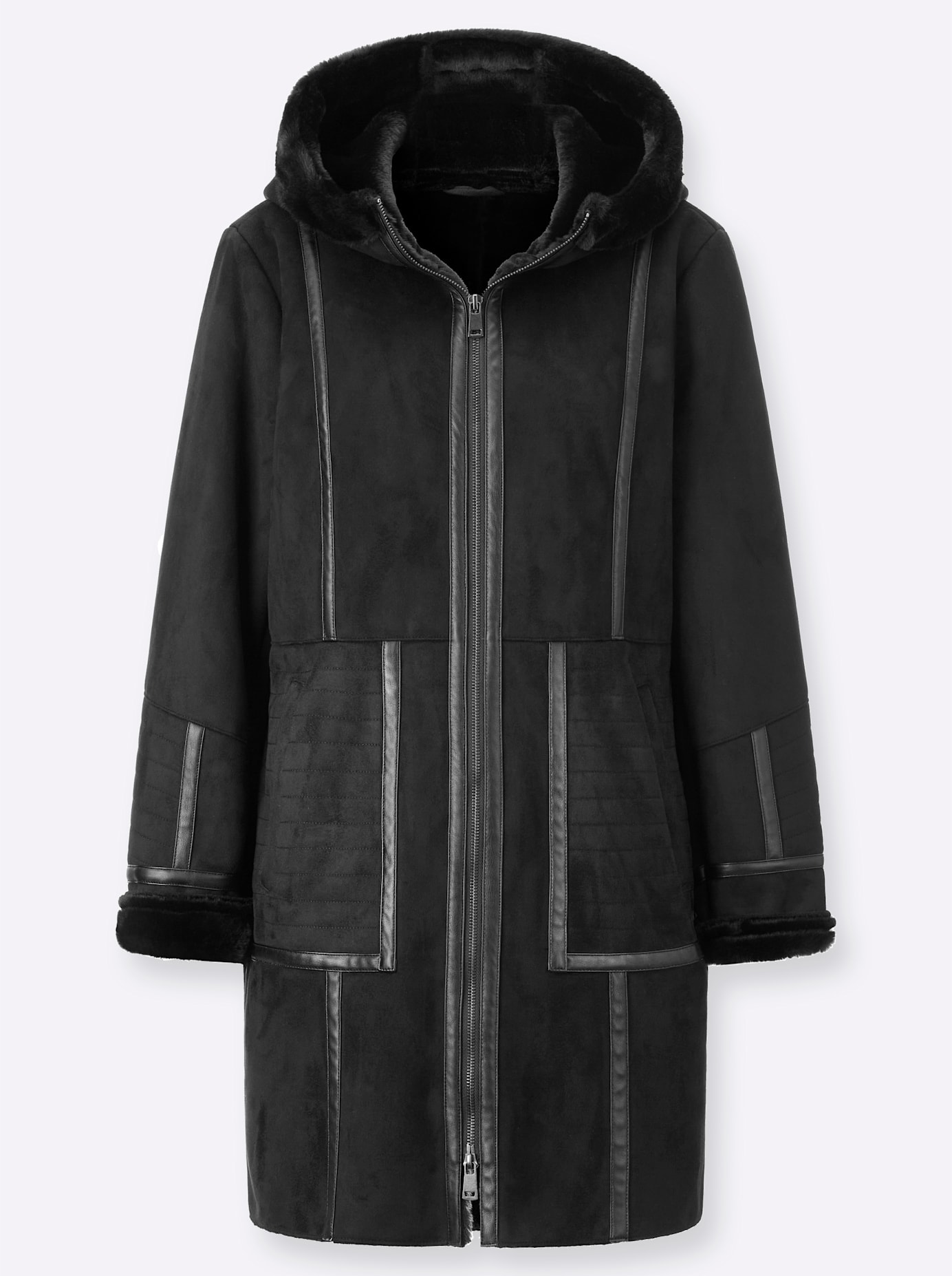 Mainpol Langjacke, mit Kapuze