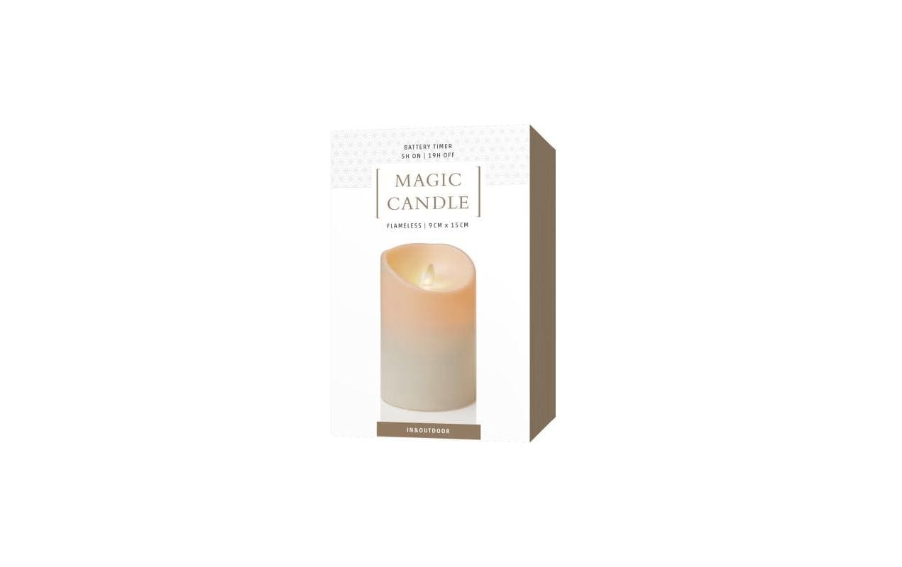STT LED-Kerze »Magic Candle Ivory S Ø 9 x 15 cm Warmweiss«