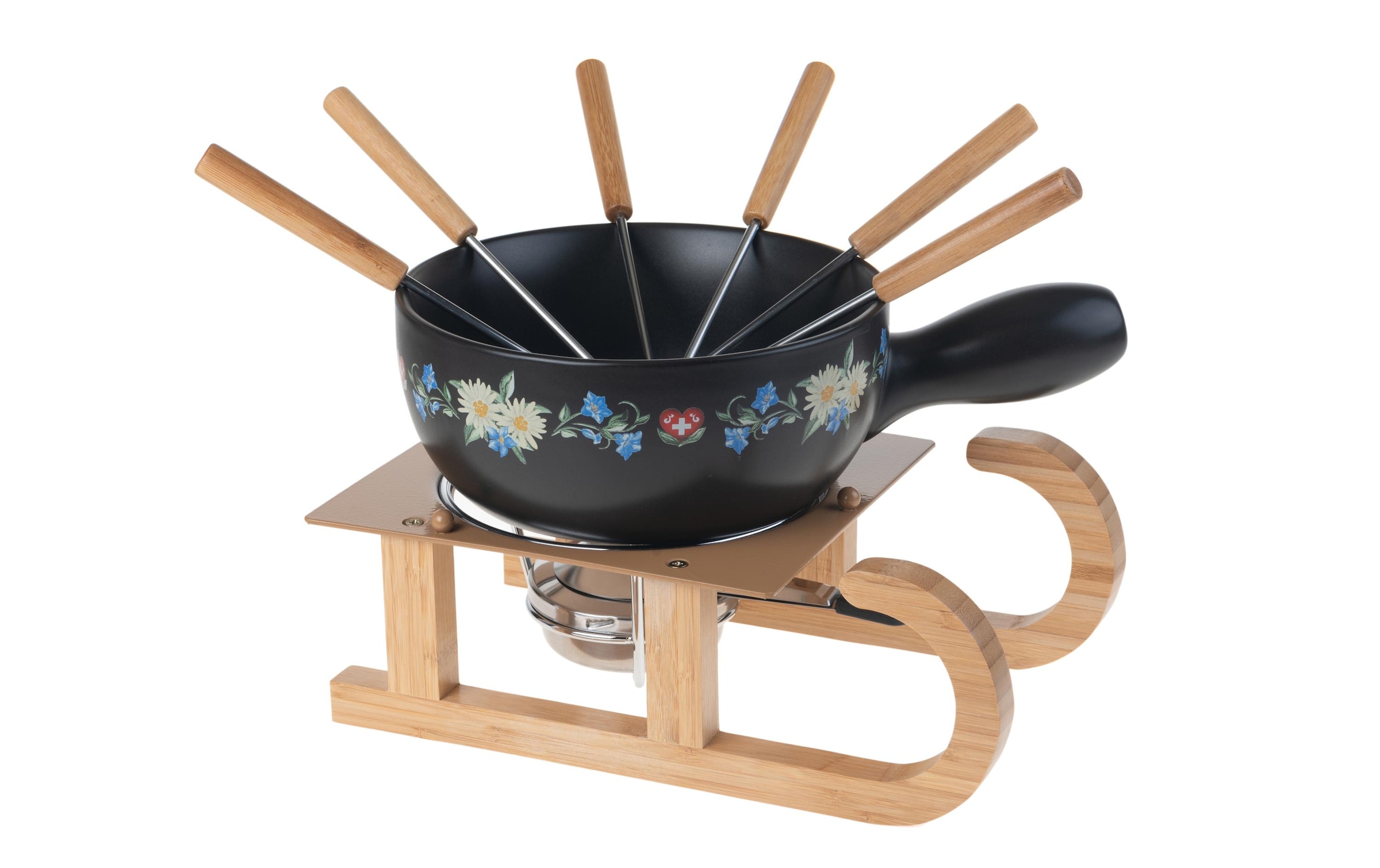 Nouvel Fondue »Nouvel Nouvel Käsefondue-Set Schlitten, Schwarz«