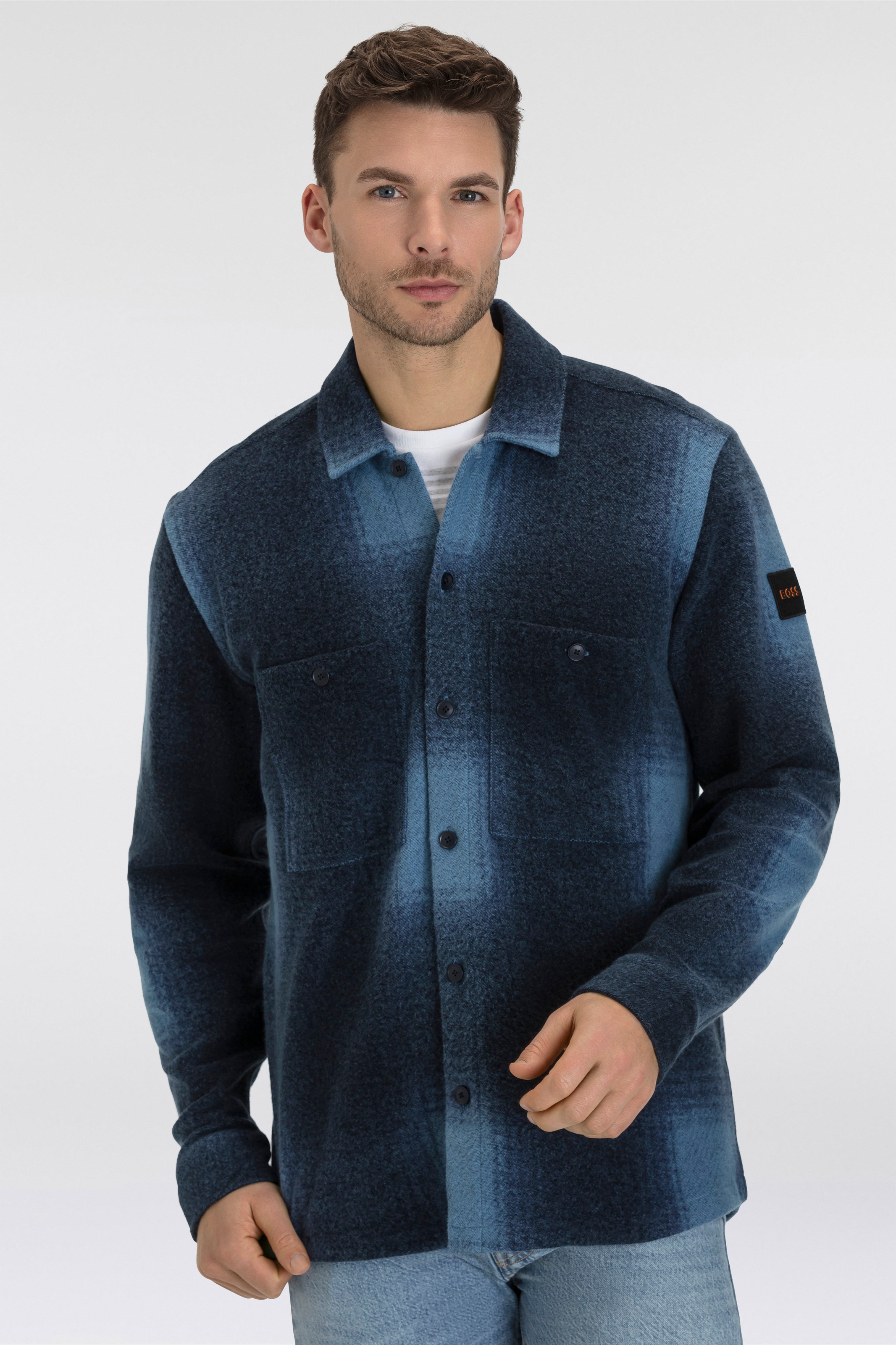 BOSS ORANGE Hemdjacke »Locky« mit grossen Brusttaschen