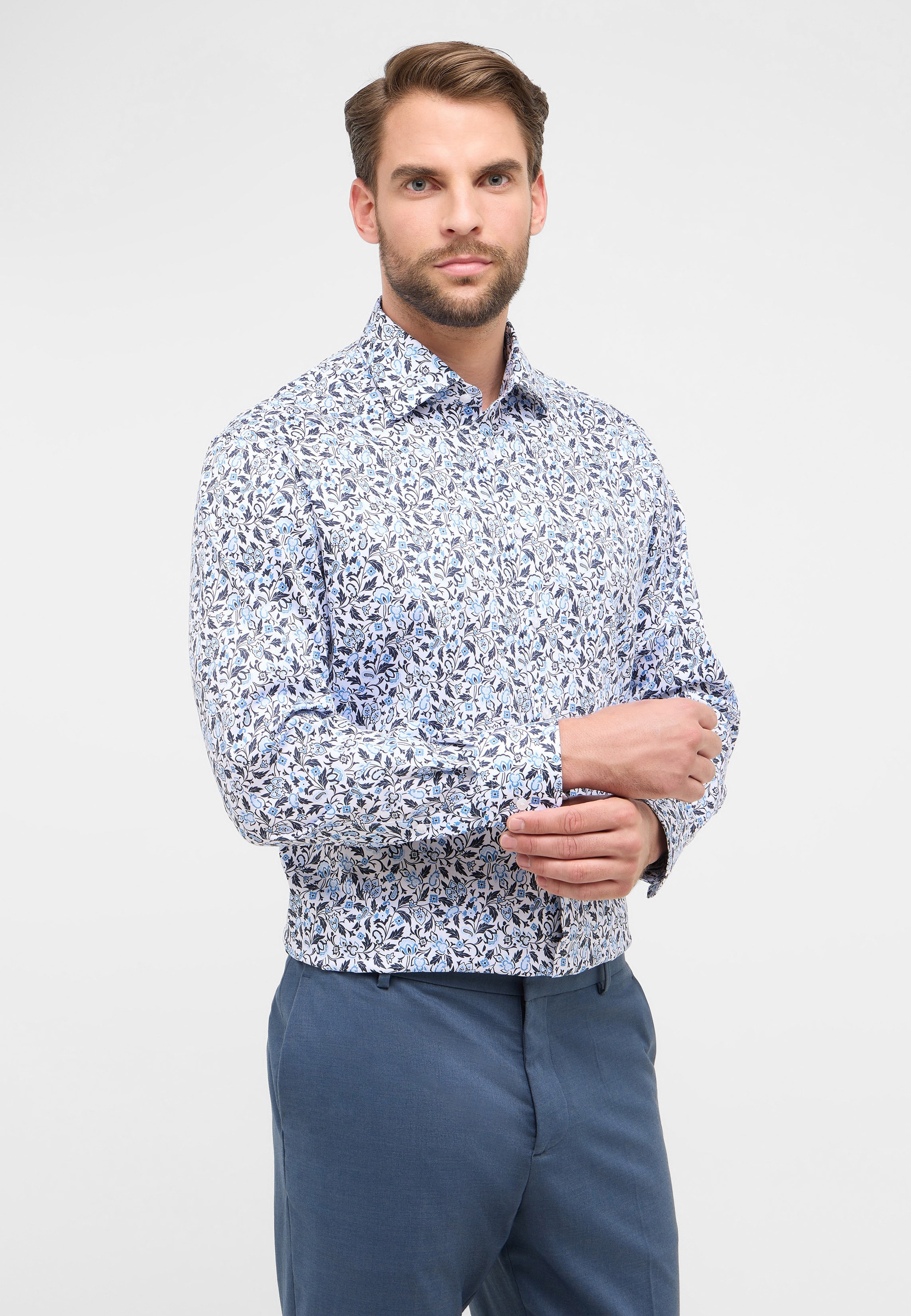 Eterna Langarmhemd »COMFORT FIT« NON IRON (bügelfrei)
