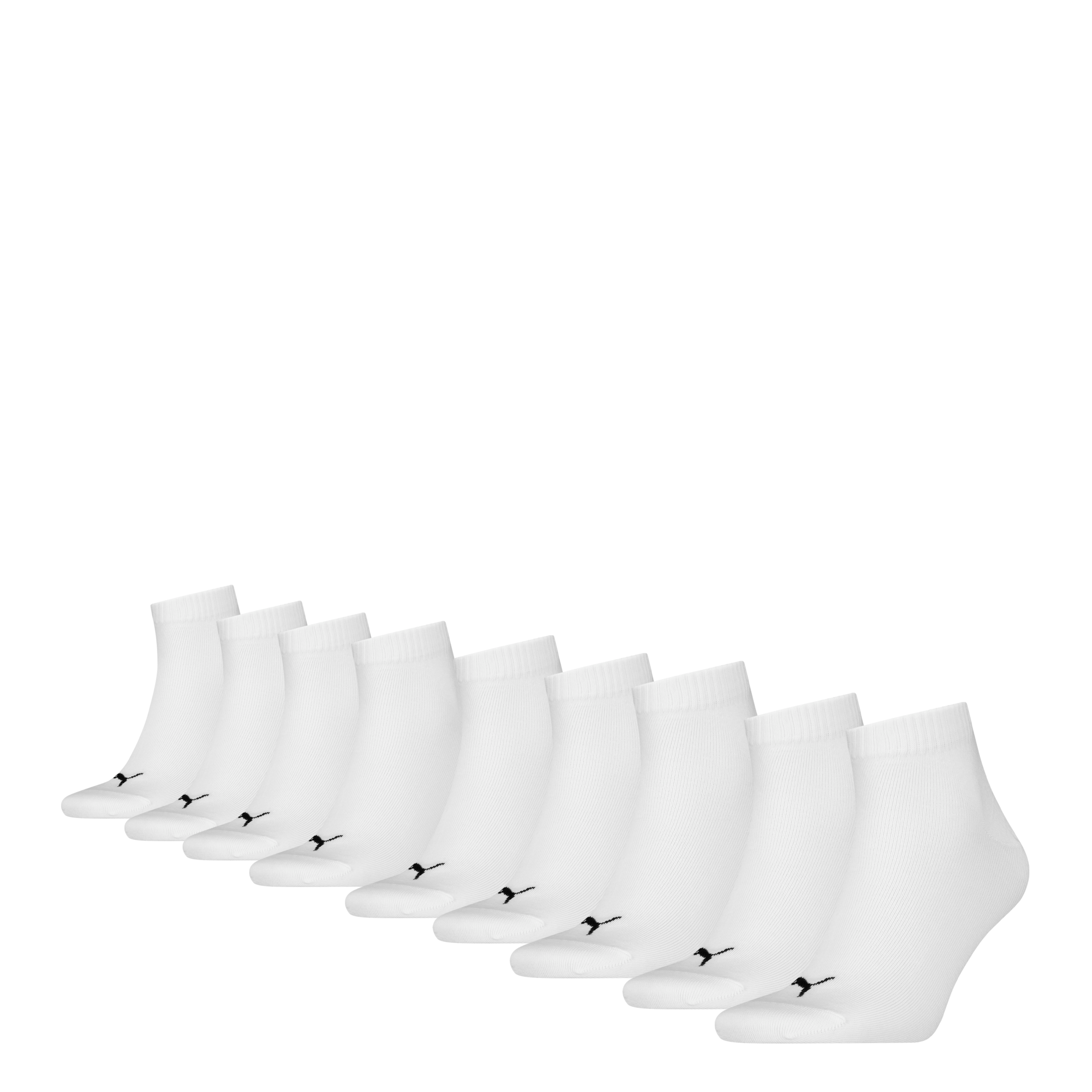 PUMA Kurzsocken »PUMA UNISEX QUARTER PLAIN 9P ECOM« 9er-Pack, 9 Paar tlg. mit Rippenbündchen, elastisch