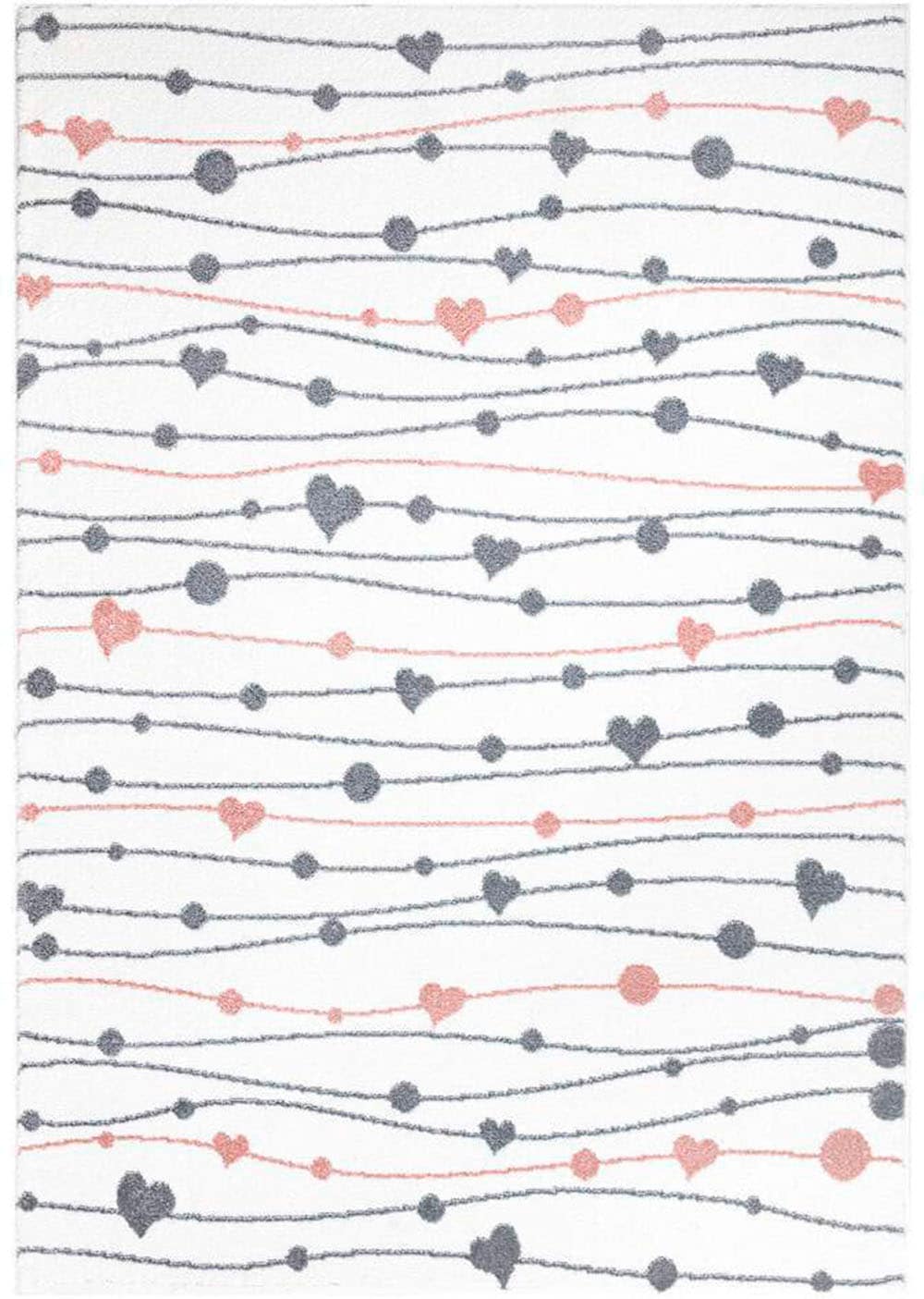 Carpet City Kinderteppich »ANIME901«, rechteckig, 11 mm Höhe, Kinderzimmer Teppich Modern mit Mond, Blumen, Wolken, Creme, Multi