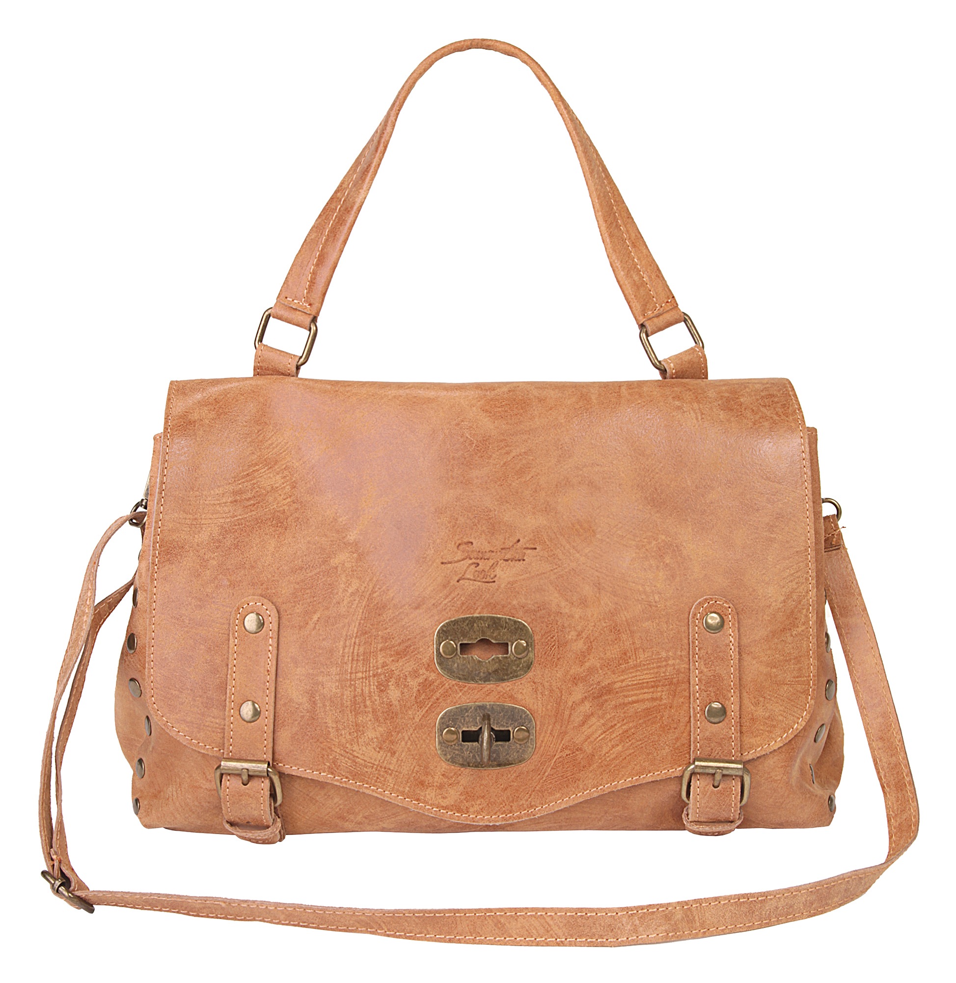 Samantha Look Henkeltasche, echt Leder, Made in Italy