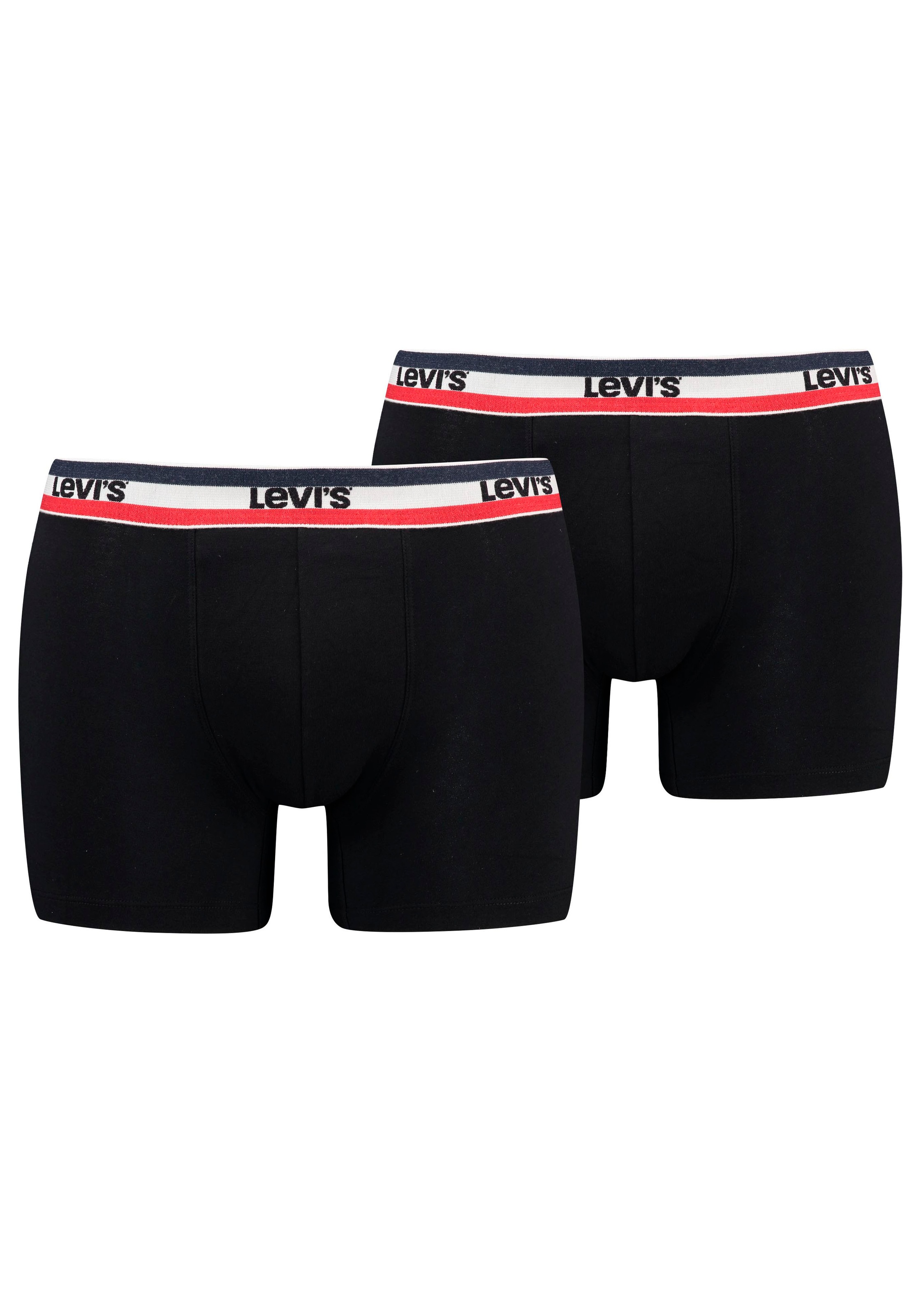 Levi's® Boxershorts »LEVIS MEN SPW LOGO BOXER BRIEF ORG 2P« Packung, 2er Pack, mit breitem Logobund