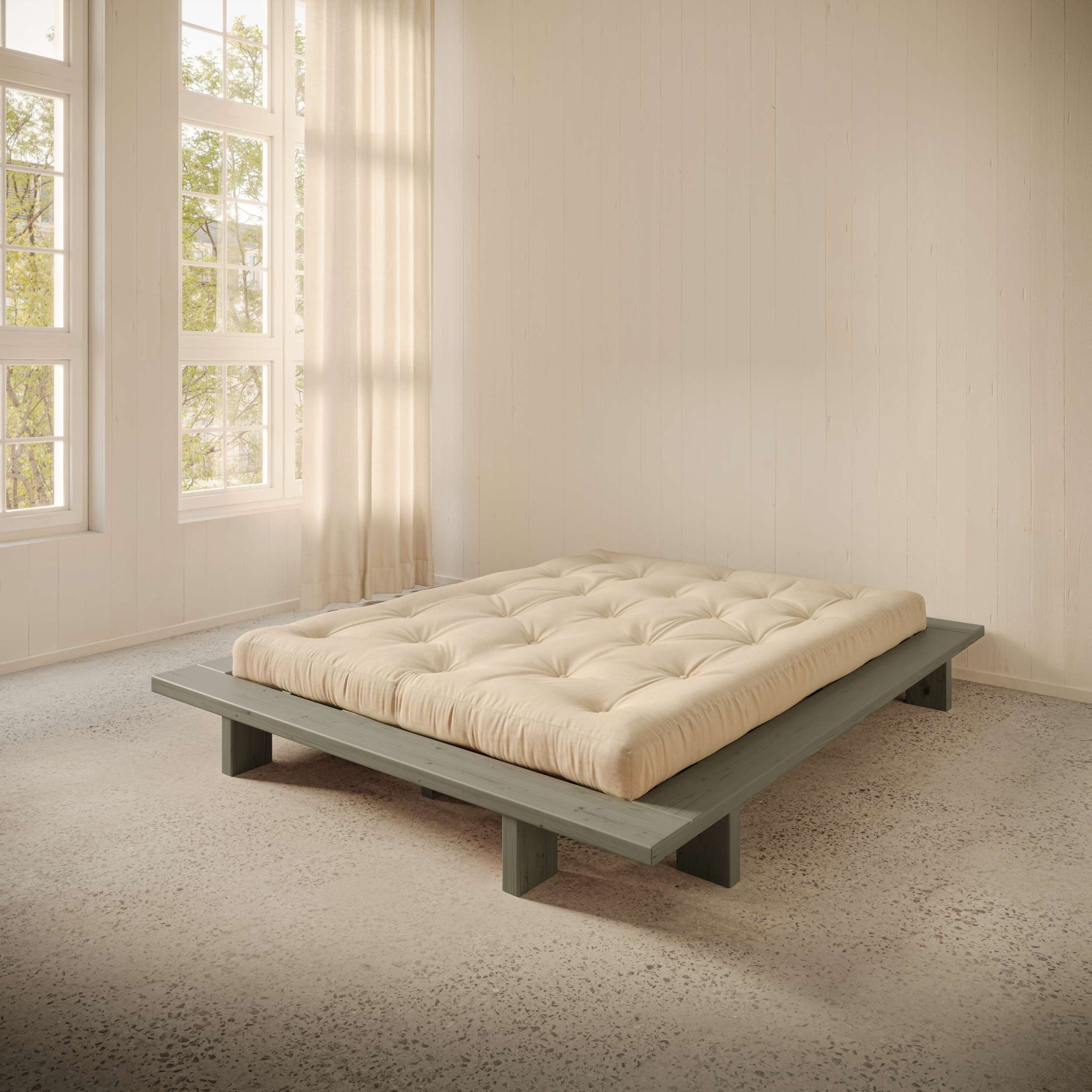 Karup Design Futonbett "Bettgestell JAPAN BED Futonbett aus FSC-zertifiziertem Massivholz" Mit Lattenrost, zeitlos, bequem & in mehreren Farben und Grössen erhältlich