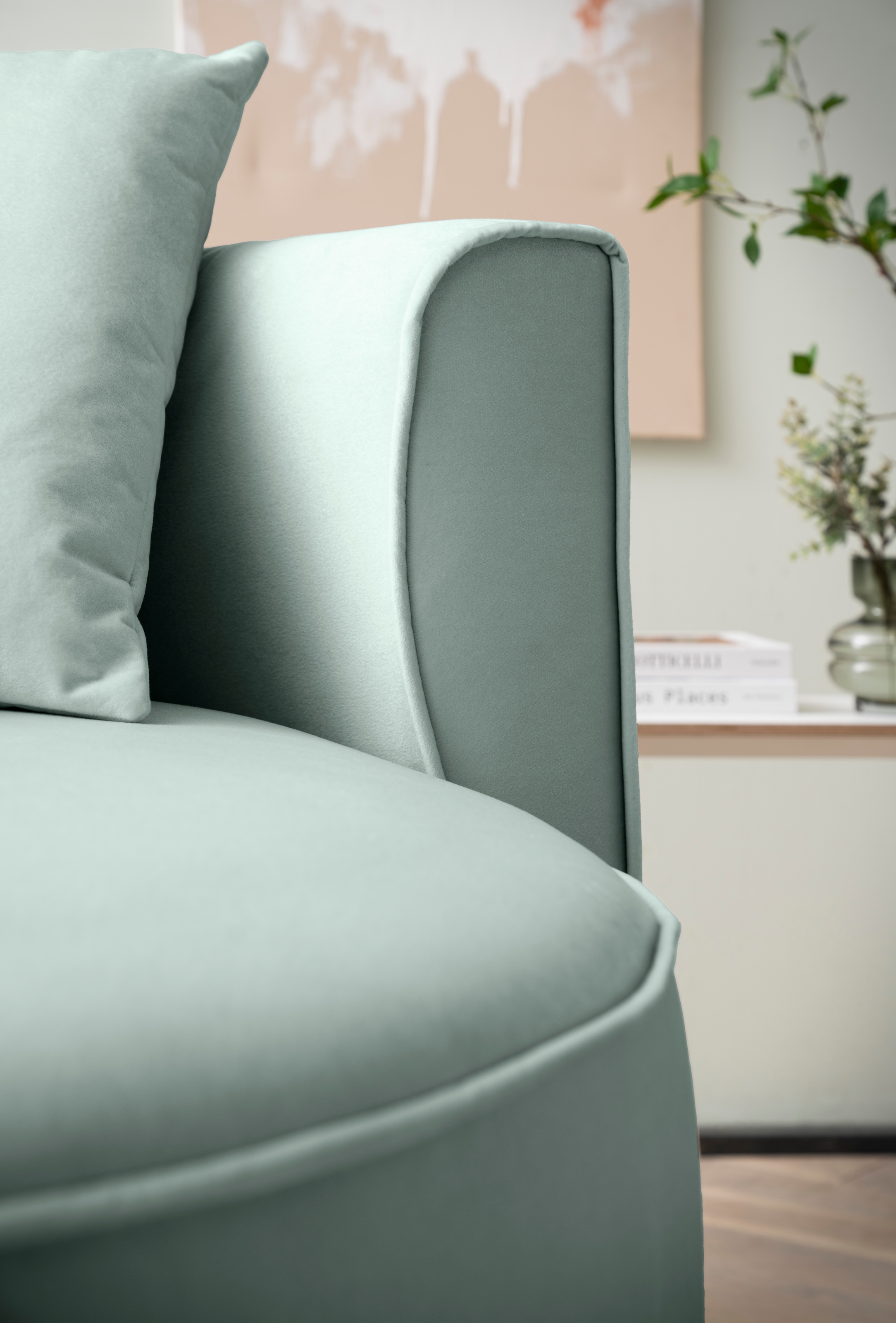 LeGer Home by Lena Gercke XXL-Sessel »ISALIE, Rundsessel mit Hocker, Lesesessel, Loveseat, Big-Sessel«, (Set), trendige Stoffe, 3 Zierkissen, grosse Sitzfläche, Cord, Samt, Bouclé
